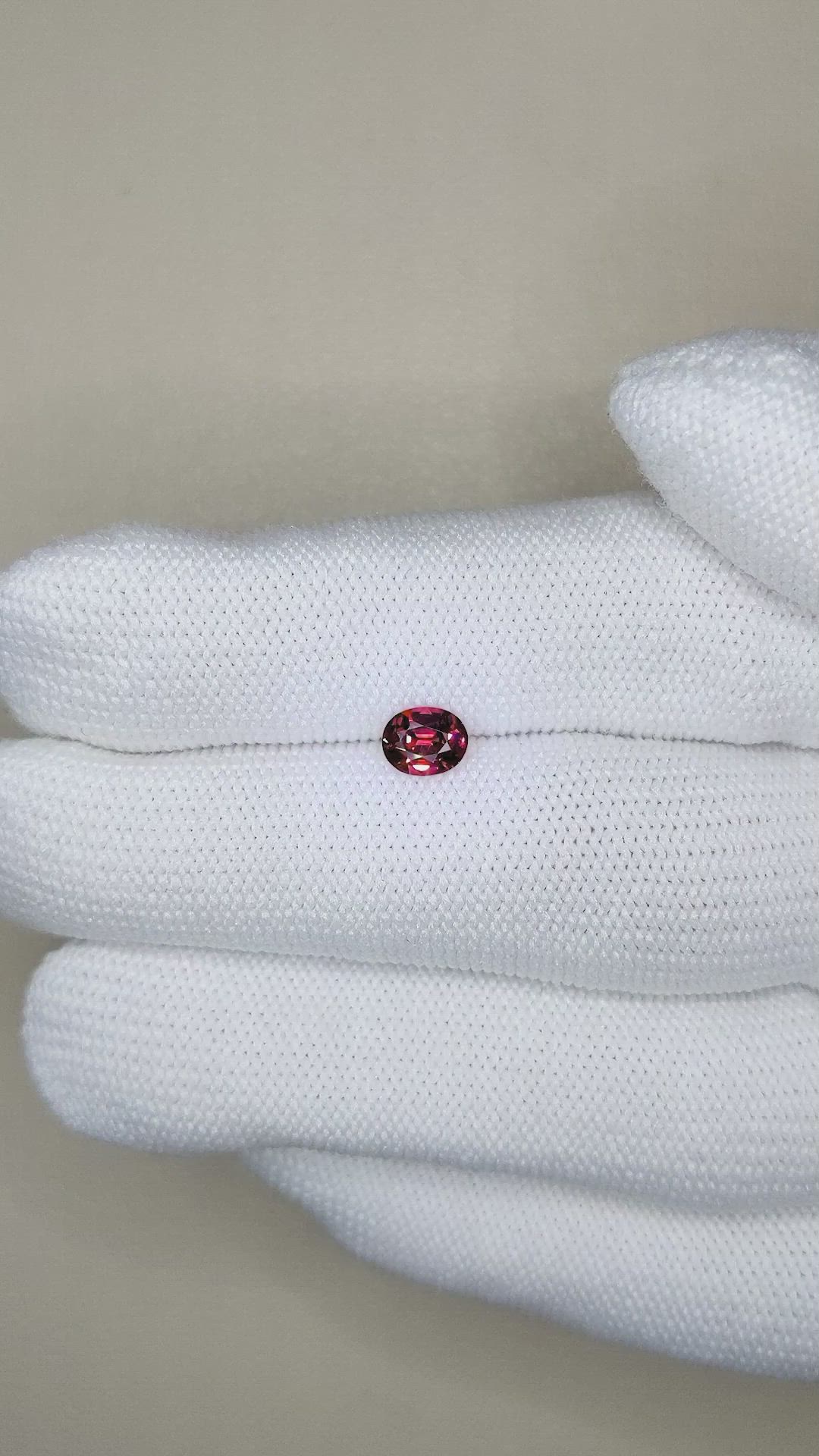 0.54 Ct. Garnet from Ceylon (Sri Lanka) Size Video