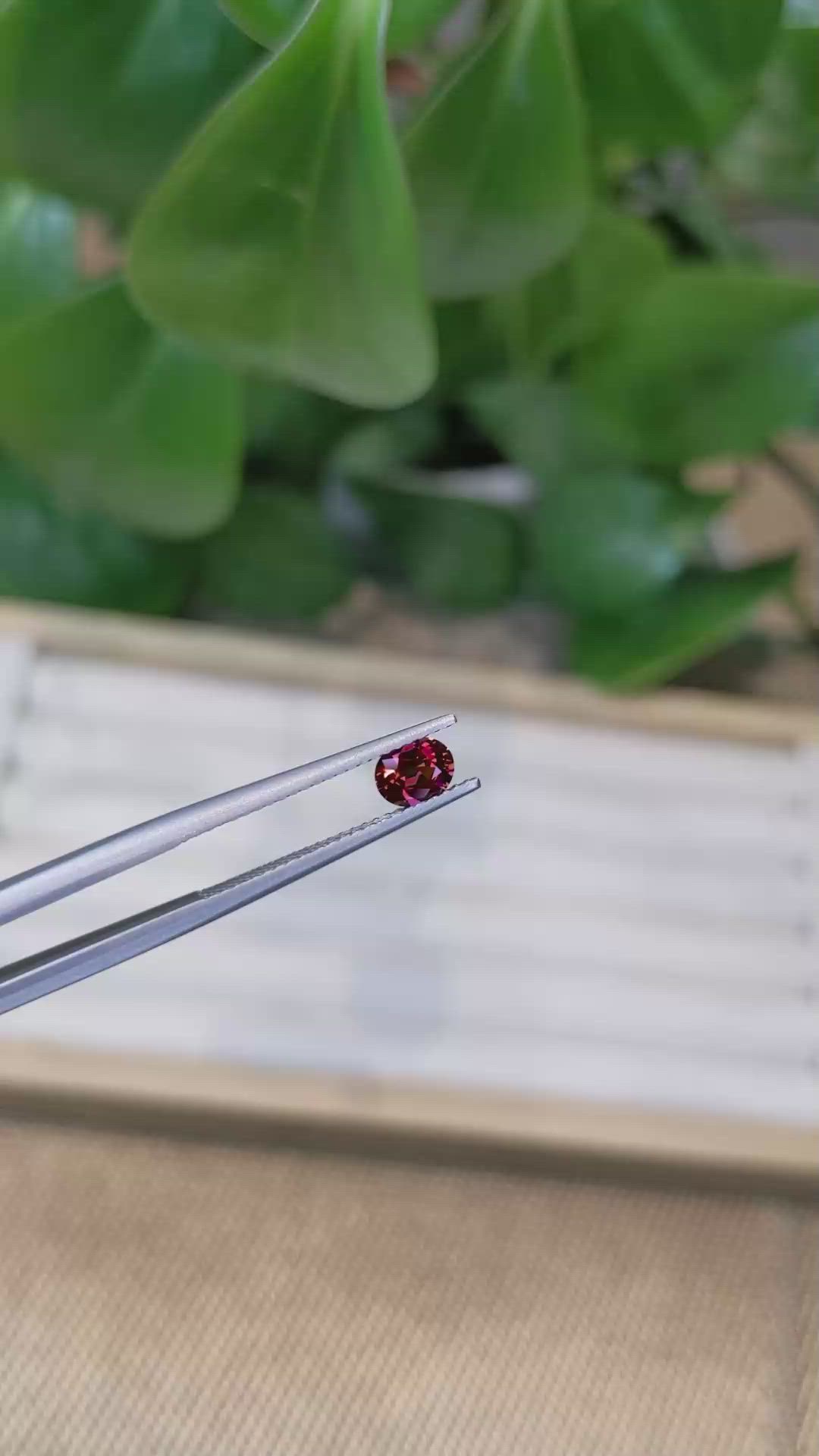 0.54 Ct. Garnet from Ceylon (Sri Lanka) Size Video