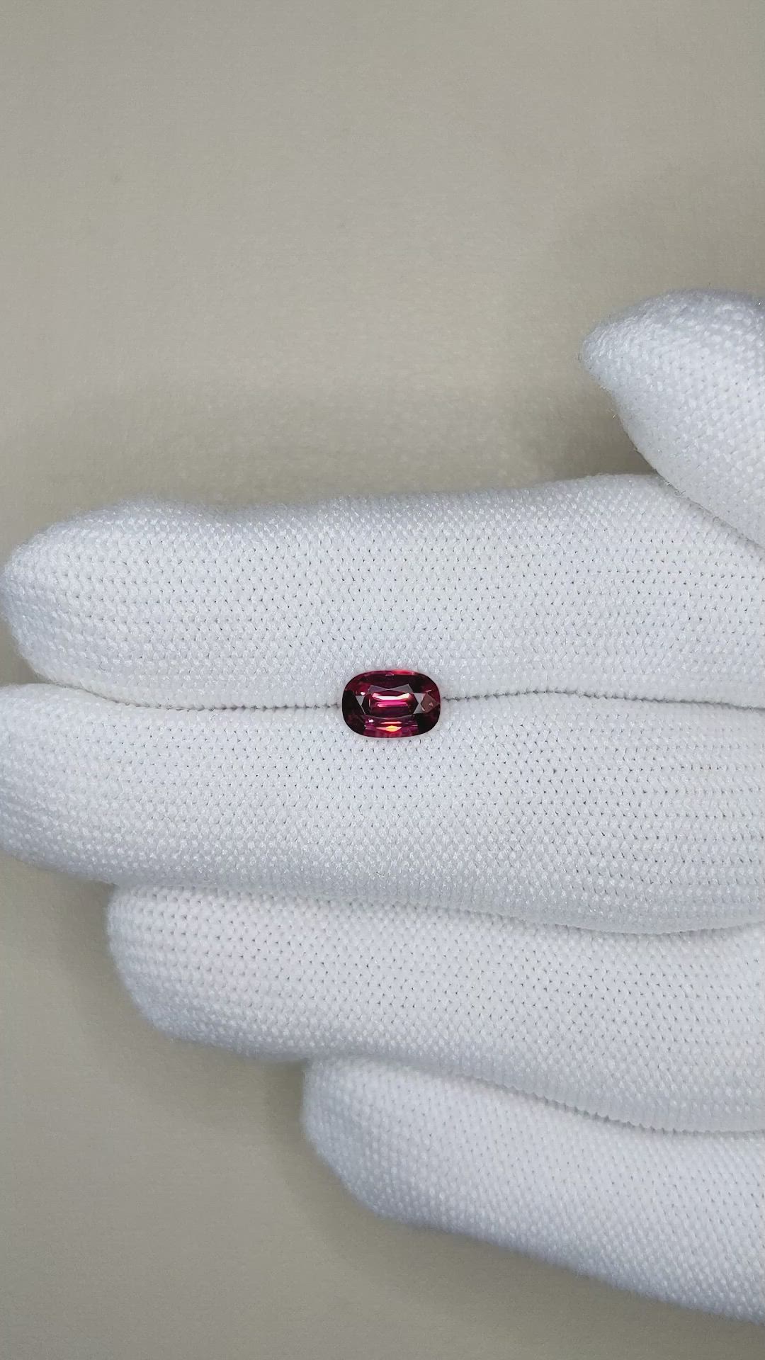 0.96 Ct. Garnet from Ceylon (Sri Lanka) Size Video