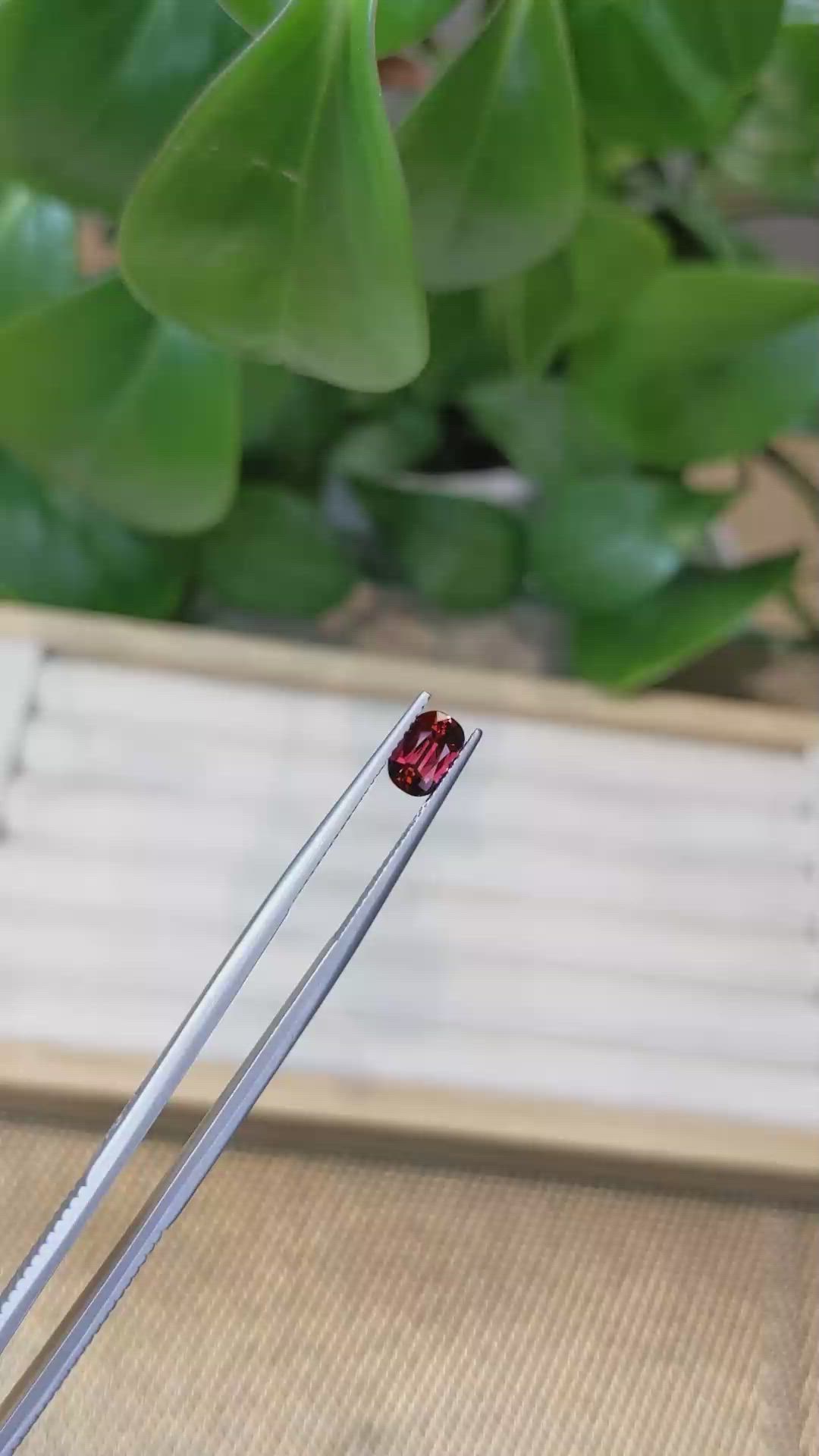 0.96 Ct. Garnet from Ceylon (Sri Lanka) Size Video