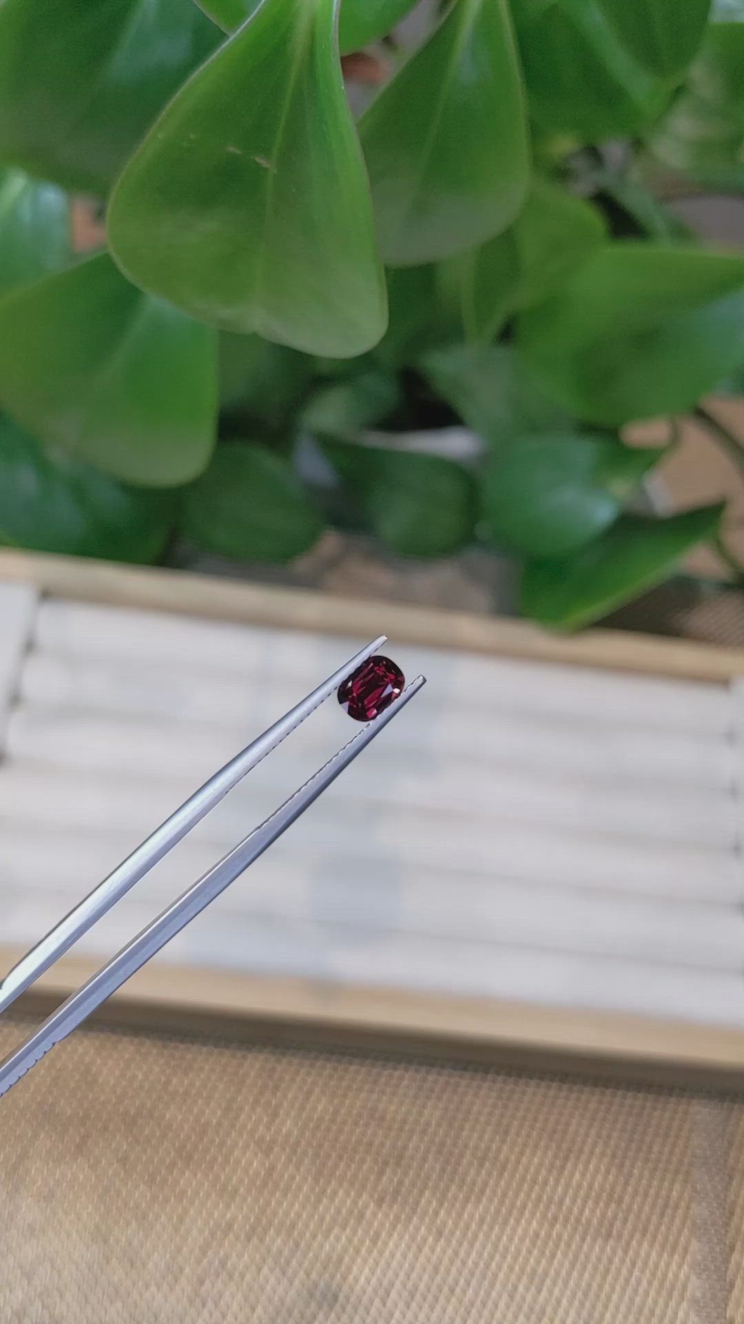 1.01 Ct. Garnet from Ceylon (Sri Lanka) Size Video