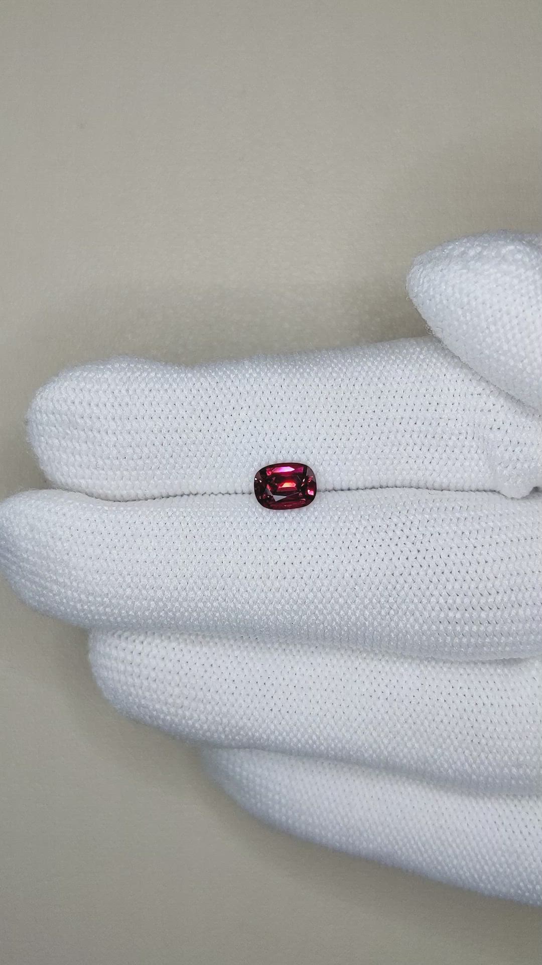 1.01 Ct. Garnet from Ceylon (Sri Lanka) Size Video