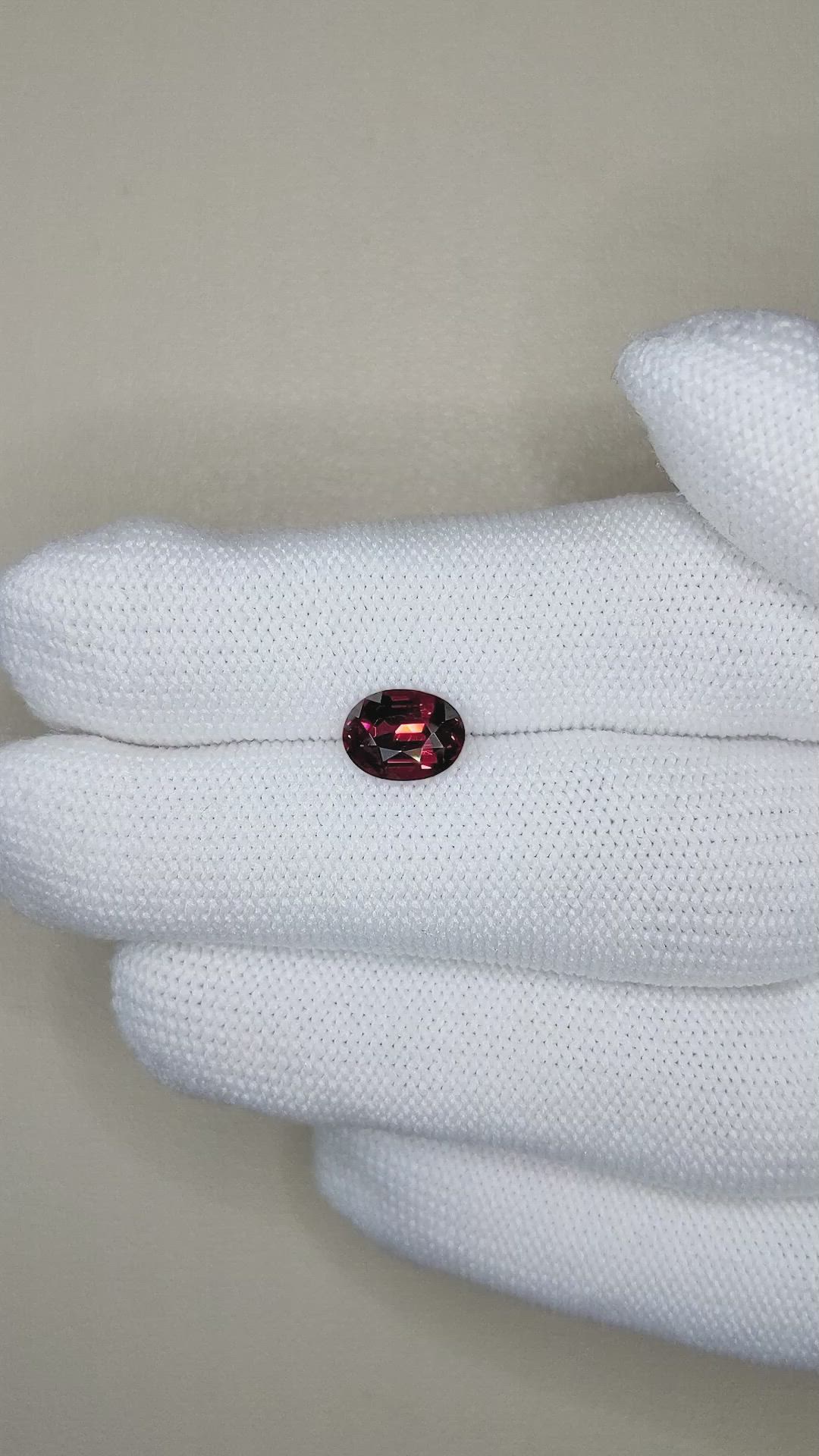 1.88 Ct. Garnet from Ceylon (Sri Lanka) Size Video
