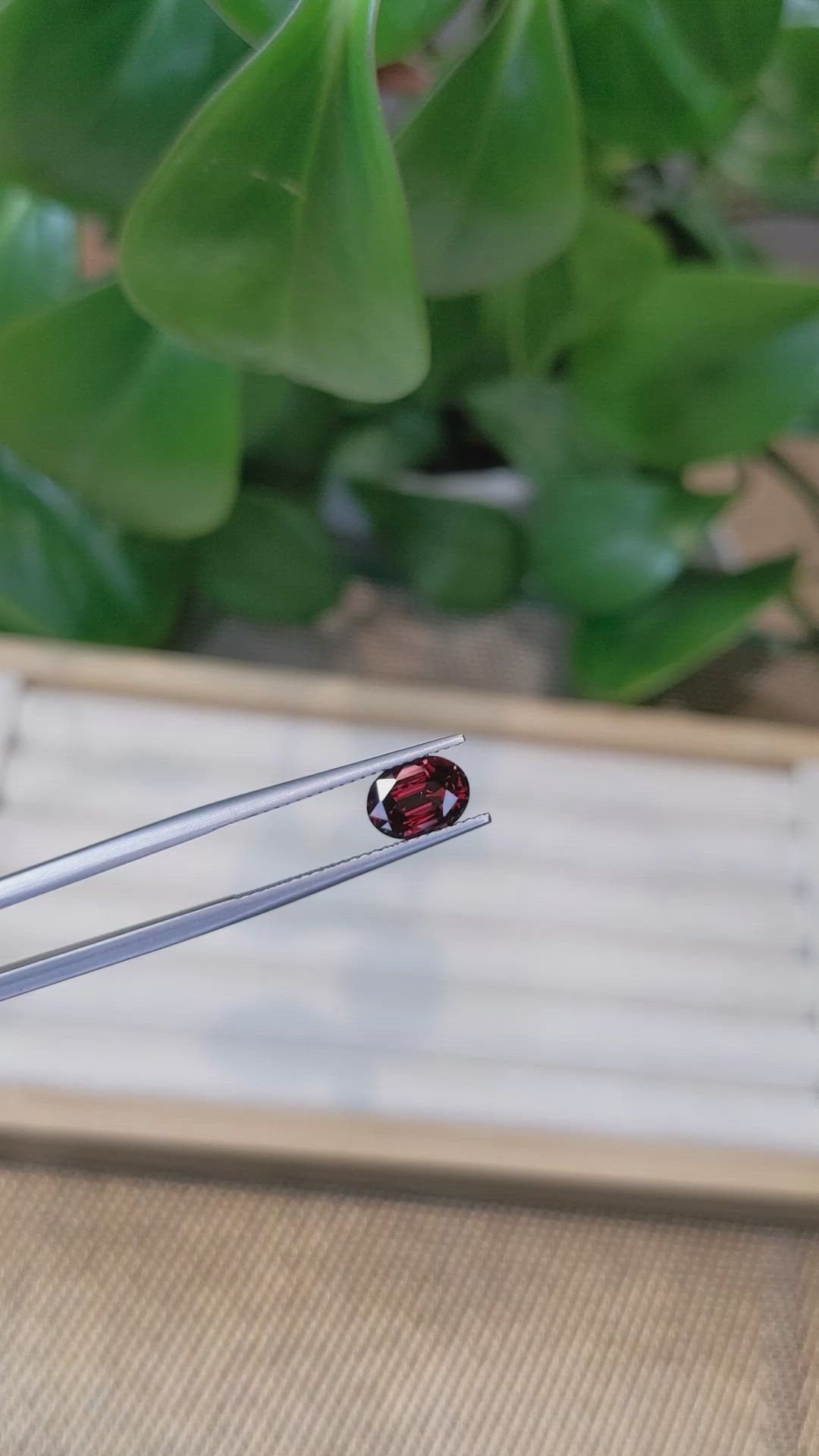 1.88 Ct. Garnet from Ceylon (Sri Lanka) Size Video