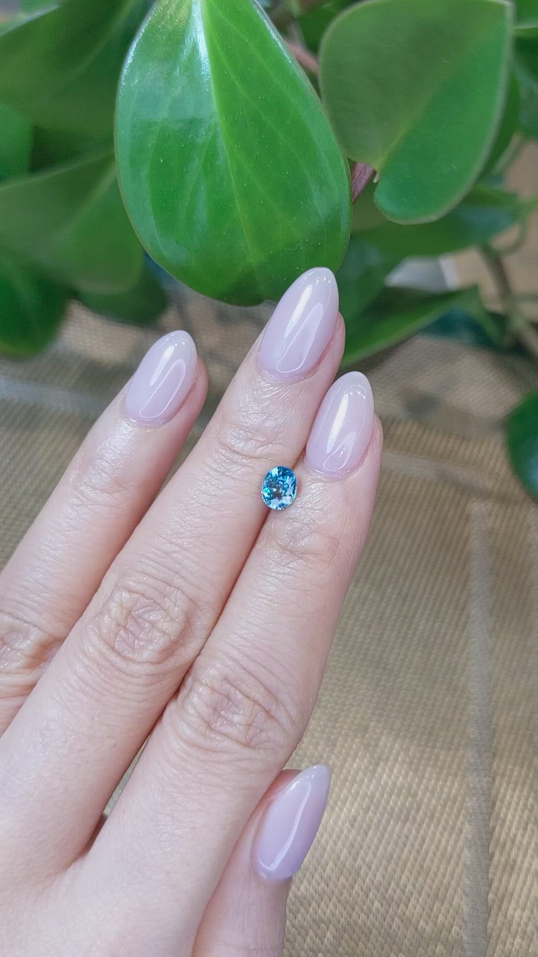 0.98 Ct. Zircon from Cambodia Size Video