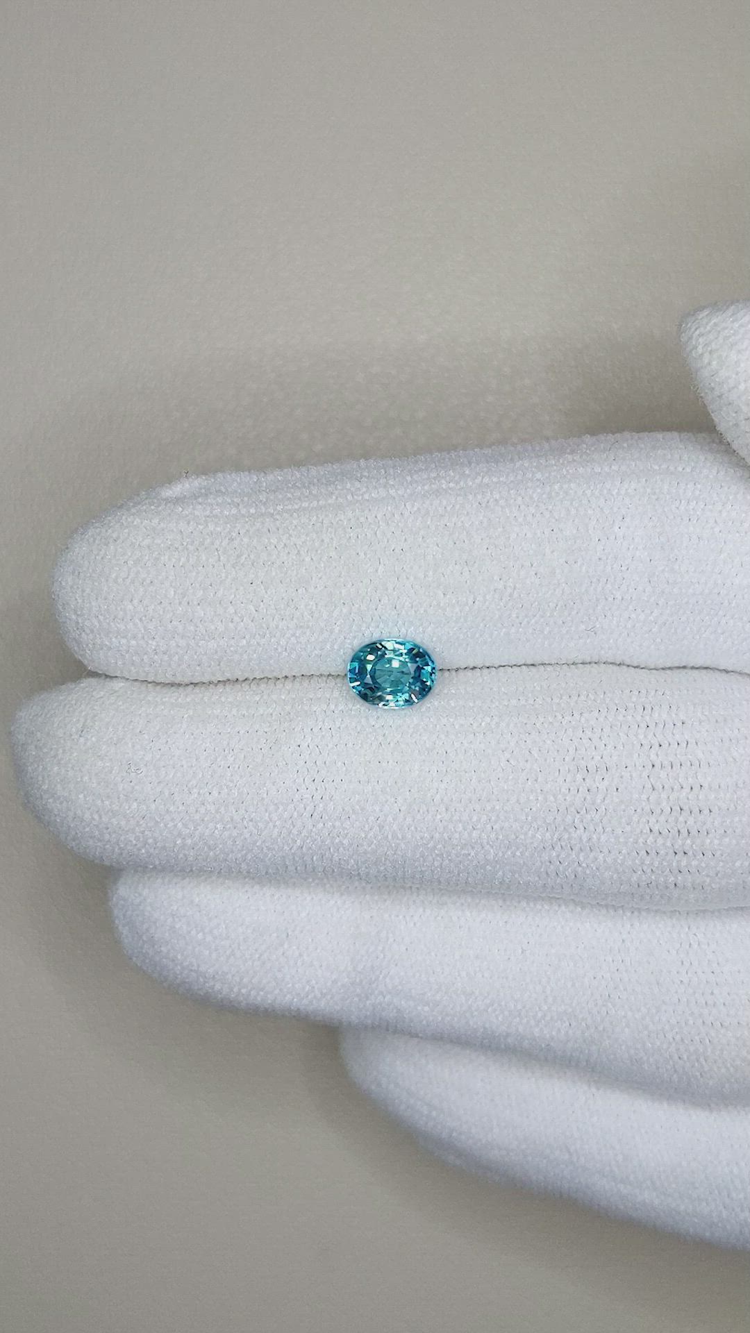 0.98 Ct. Zircon from Cambodia Size Video