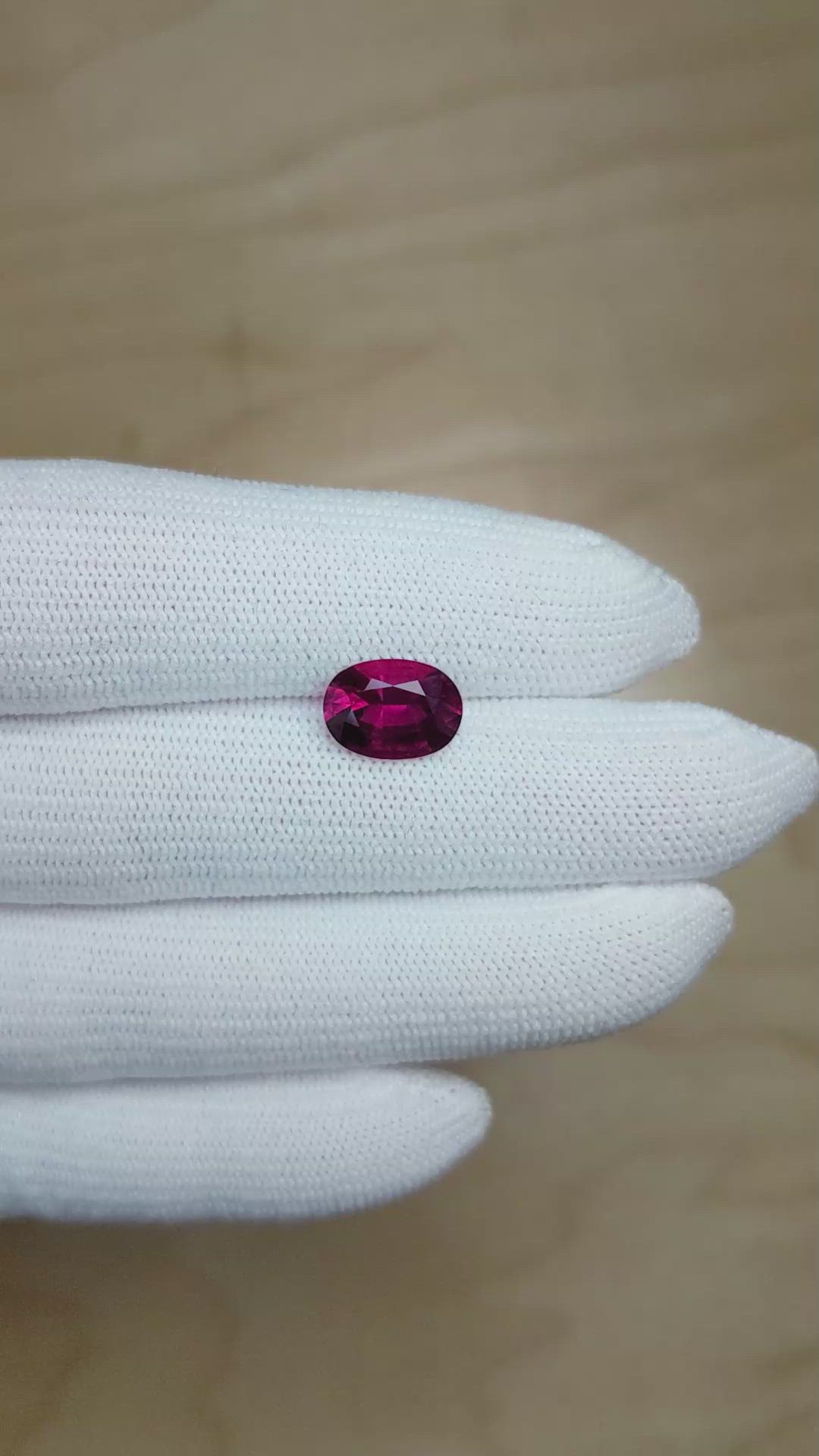 2.84 Ct. Rubellite Tourmaline from Madagascar Size Video