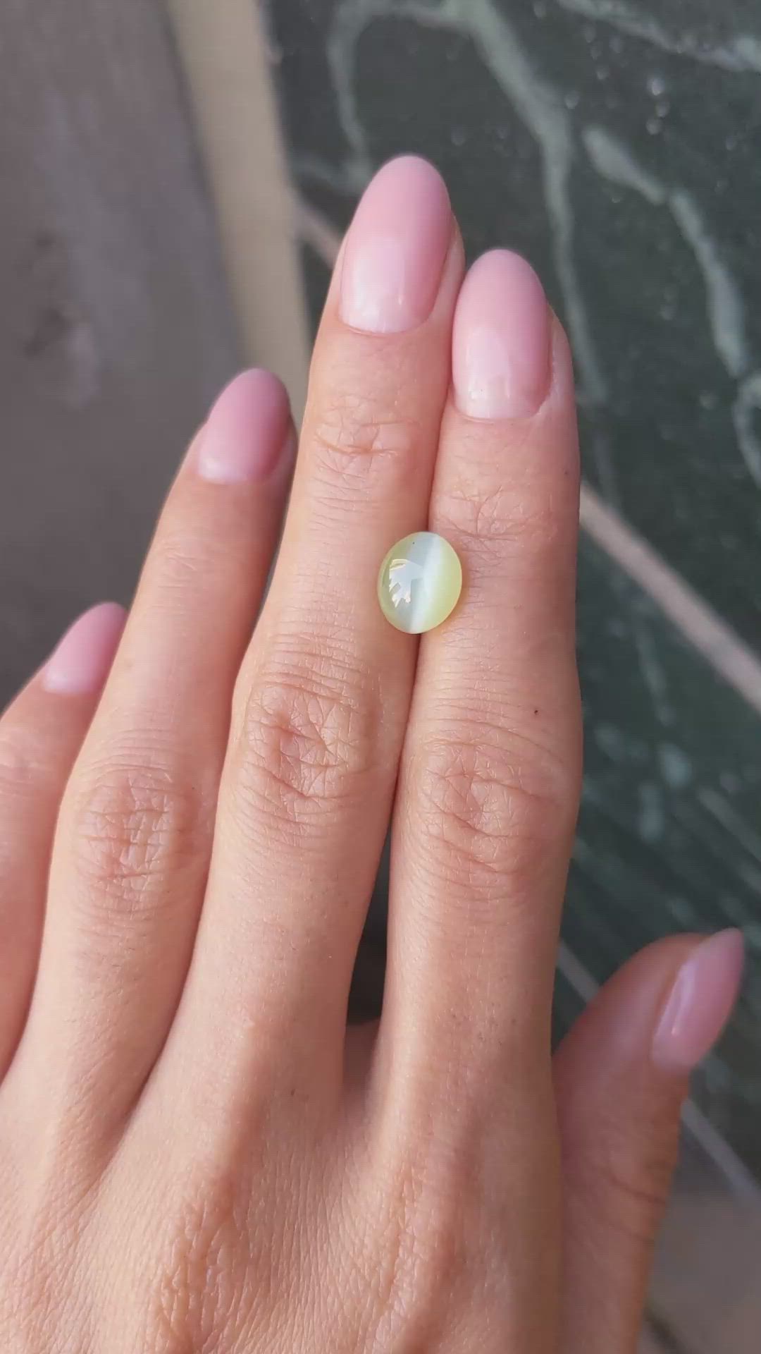 3.62 Ct. Chrysoberyl from Ceylon (Sri Lanka) Size Video