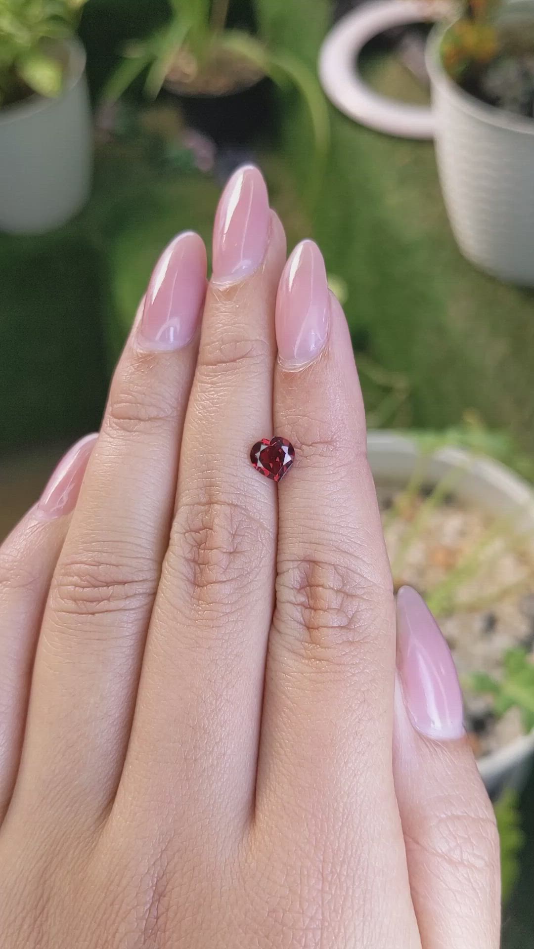0.99 Ct. Rhodolite Garnet from Ceylon (Sri Lanka) Size Video