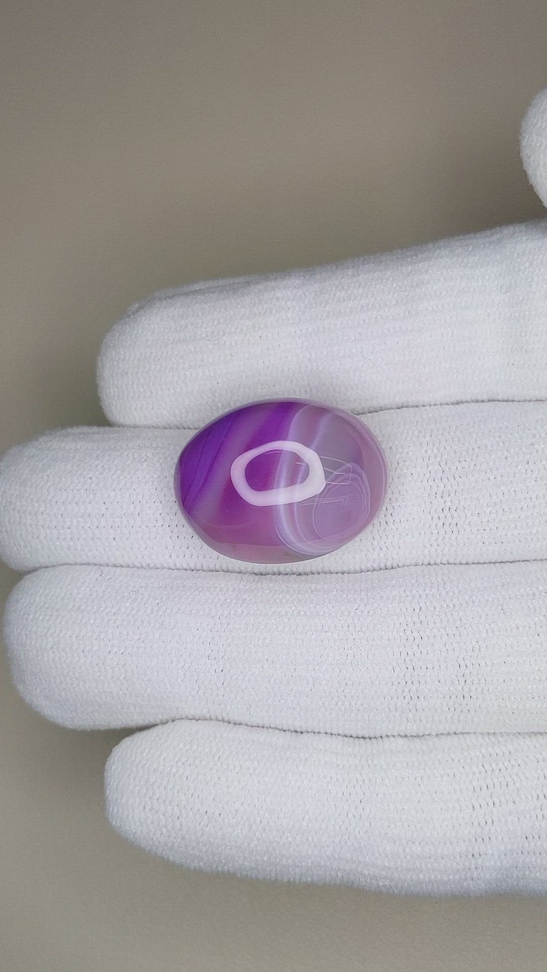 22.64 Ct. Cabochon Agate from Namibia Size Video