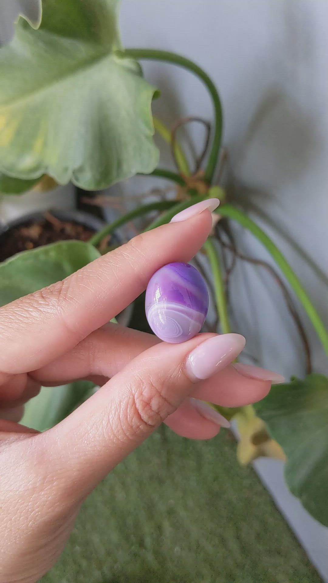 22.64 Ct. Cabochon Agate from Namibia Size Video