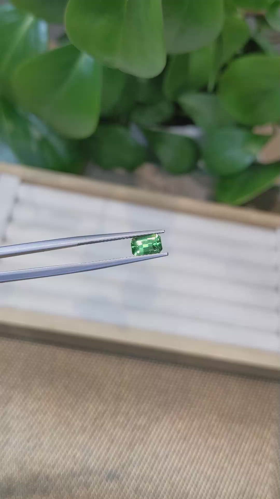 1.18 Ct. Tsavorite Garnet from Tanzania Size Video
