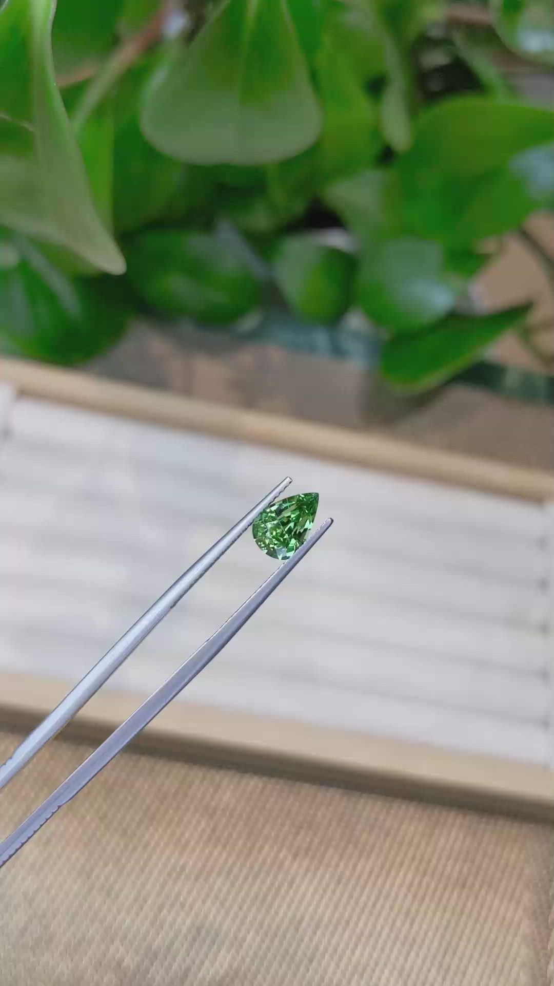 1.72 Ct. Tsavorite Garnet from Tanzania Size Video