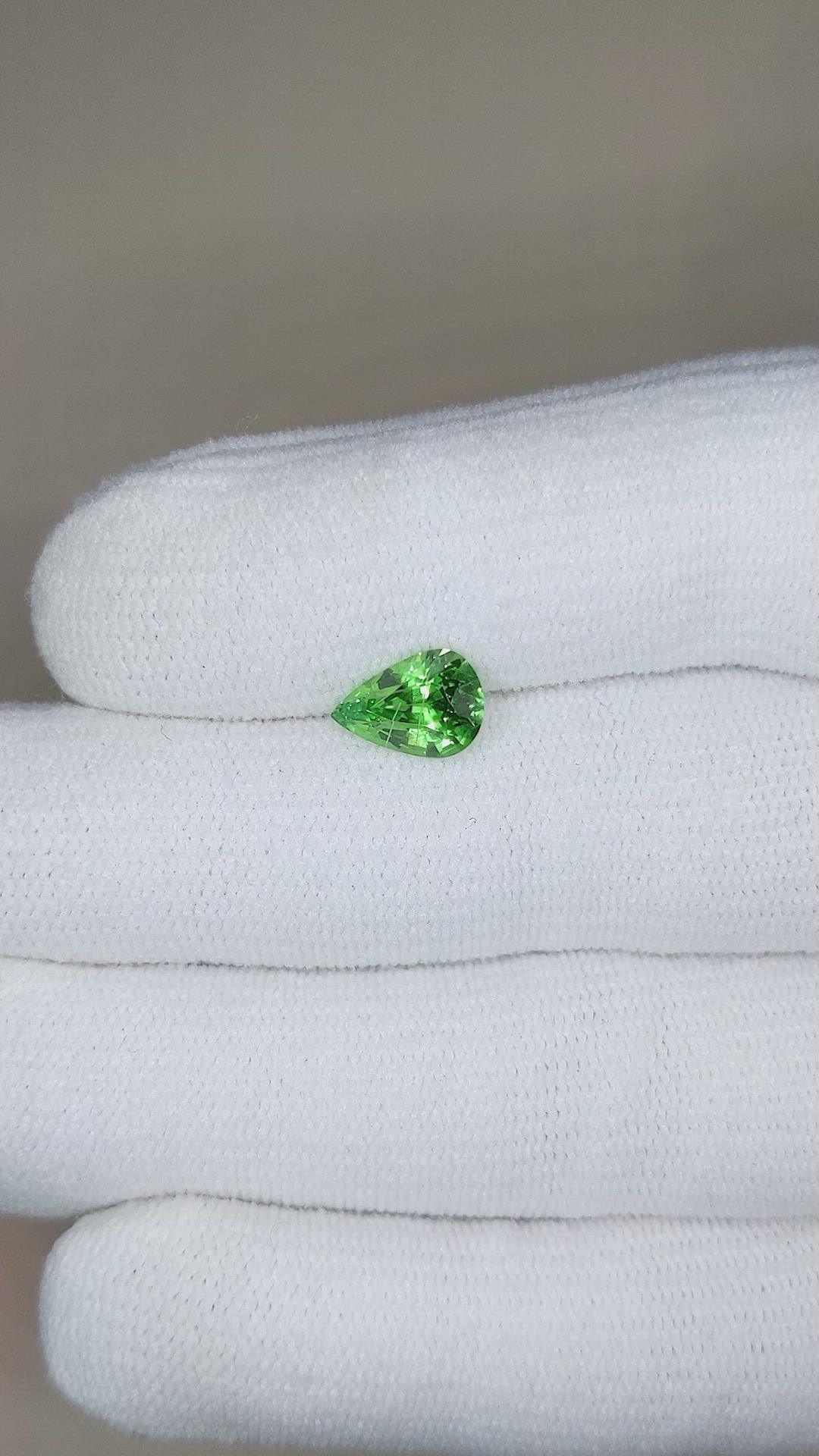 1.72 Ct. Tsavorite Garnet from Tanzania Size Video