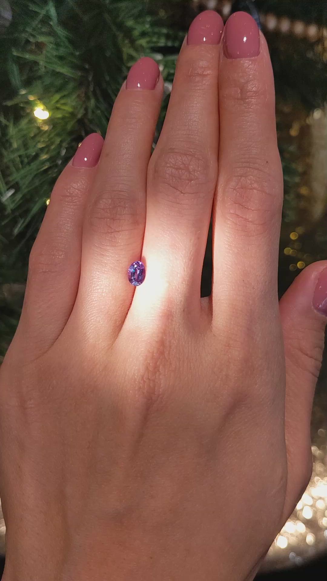 0.61 Ct. Alexandrite from Brazil Size Video