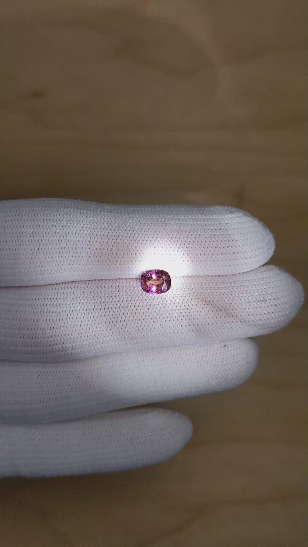 0.77 Ct. Alexandrite from Brazil Size Video