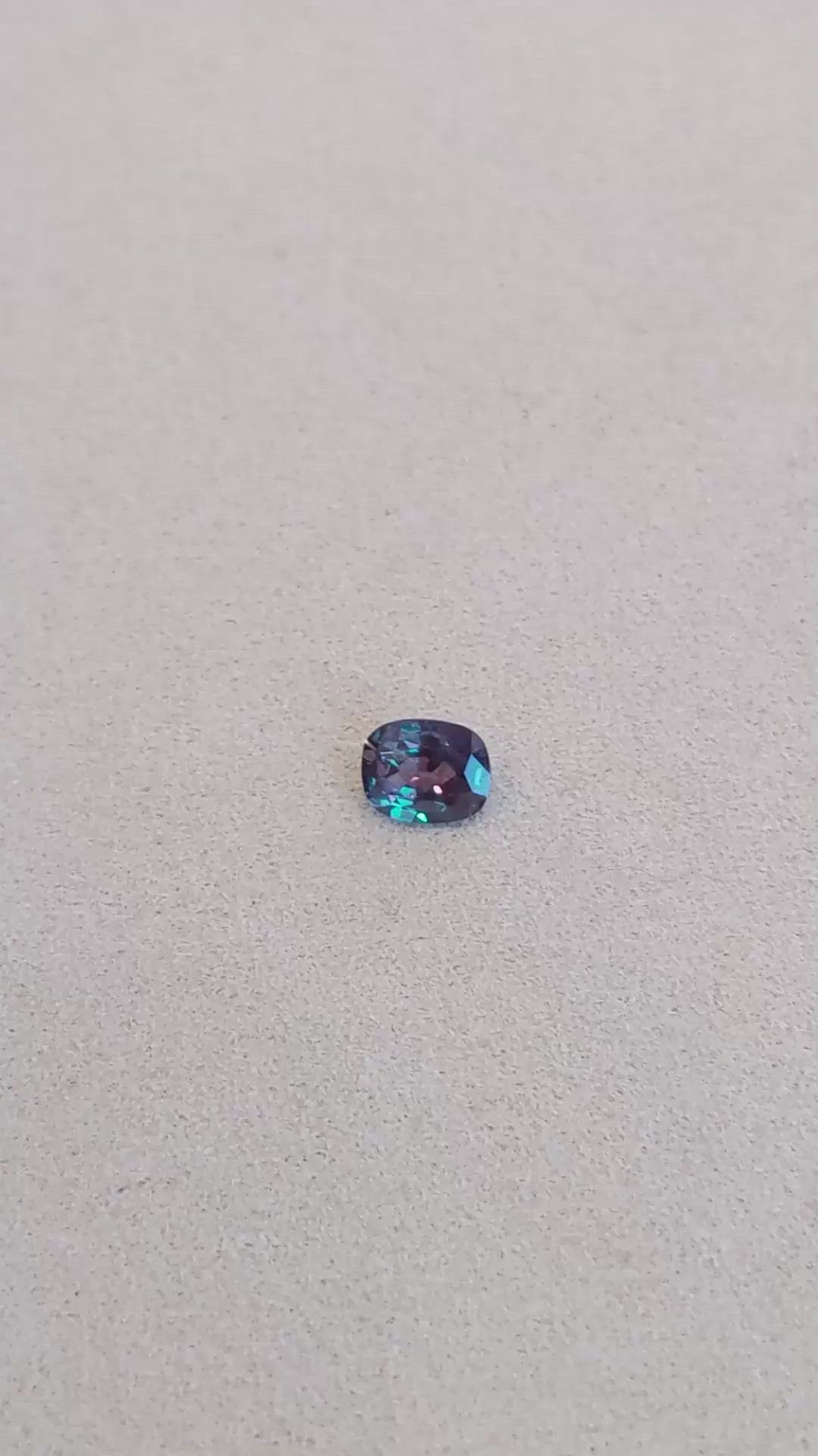0.77 Ct. Alexandrite from Brazil Size Video