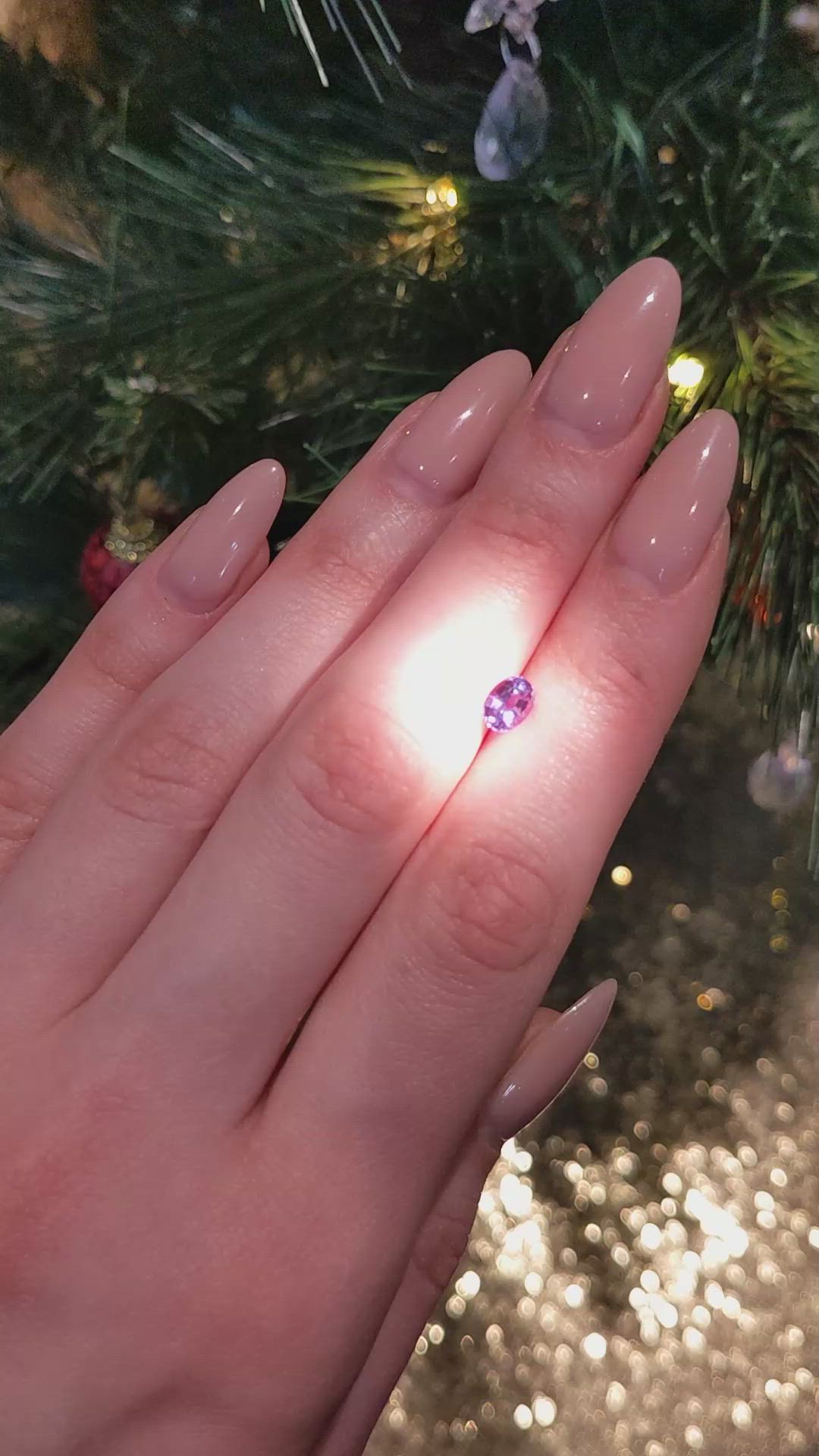 0.89 Ct. Alexandrite from Brazil Size Video