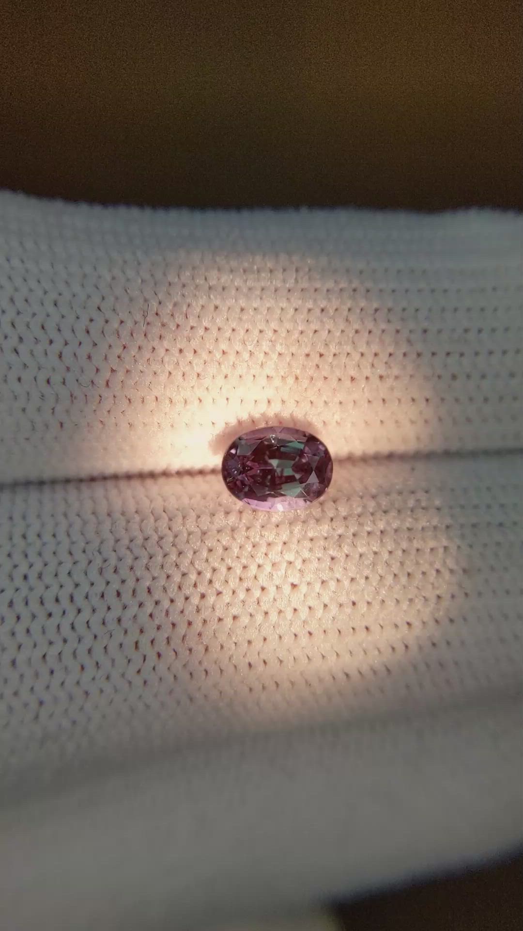 0.89 Ct. Alexandrite from Brazil Size Video