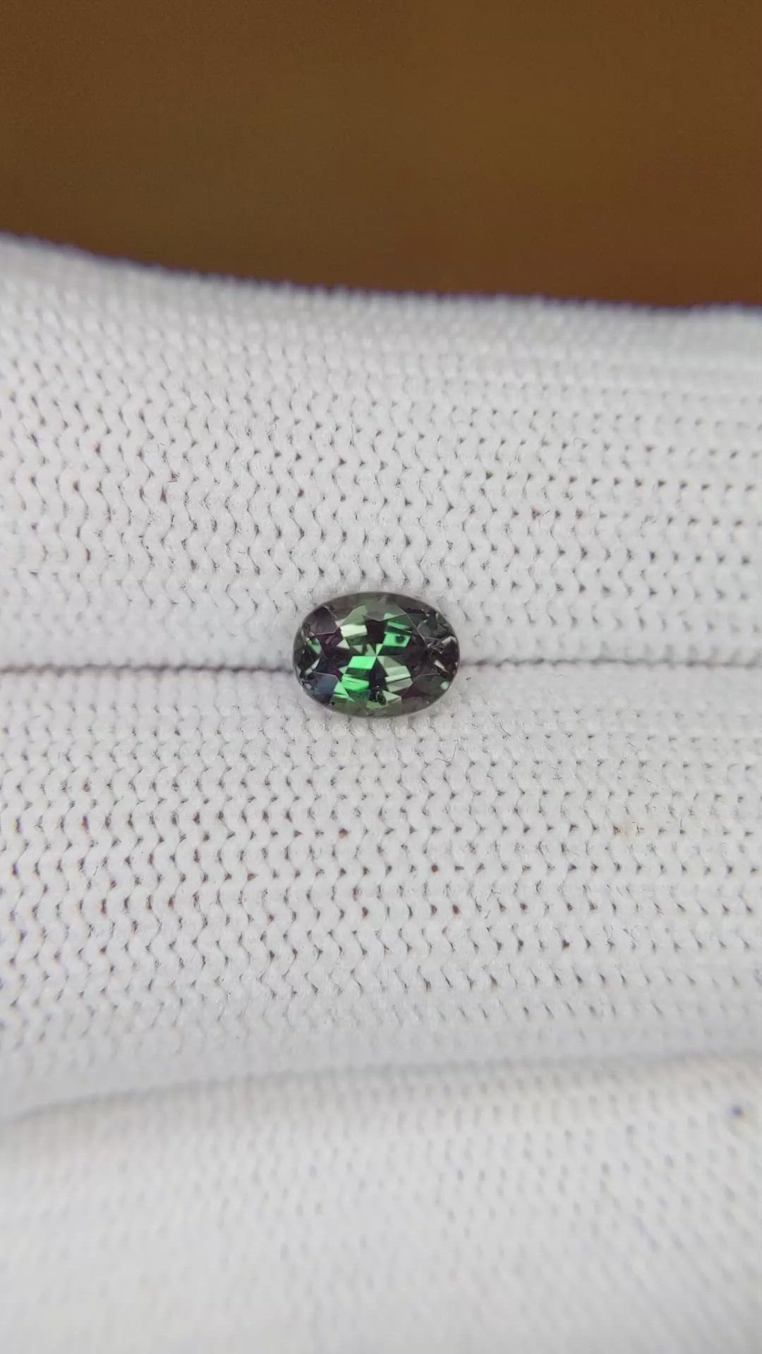 0.89 Ct. Alexandrite from Brazil Size Video
