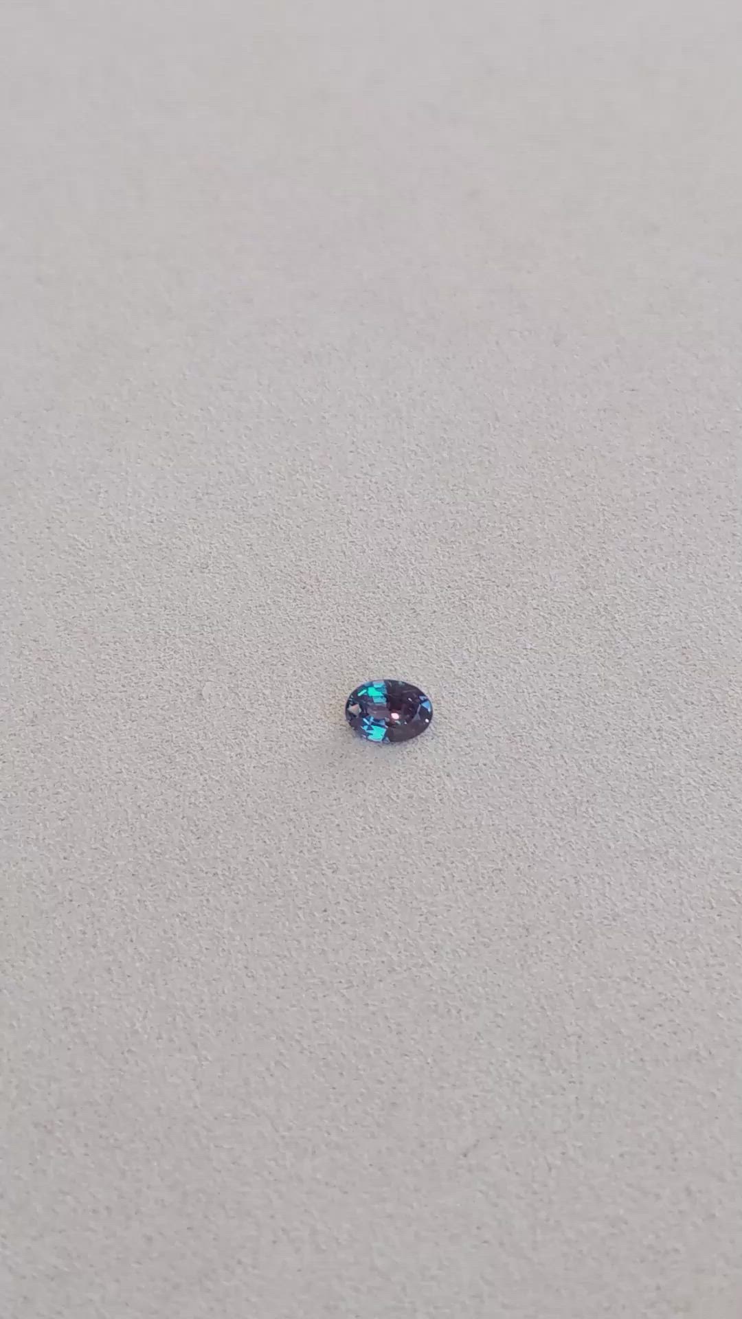 0.85 Ct. Alexandrite from Brazil Size Video
