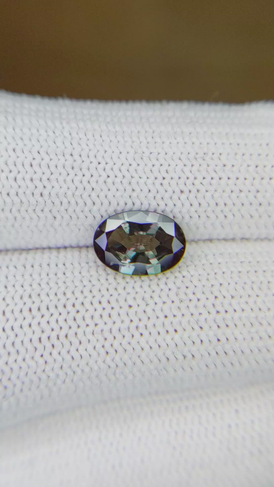 1.66 Ct. Alexandrite from Brazil Size Video