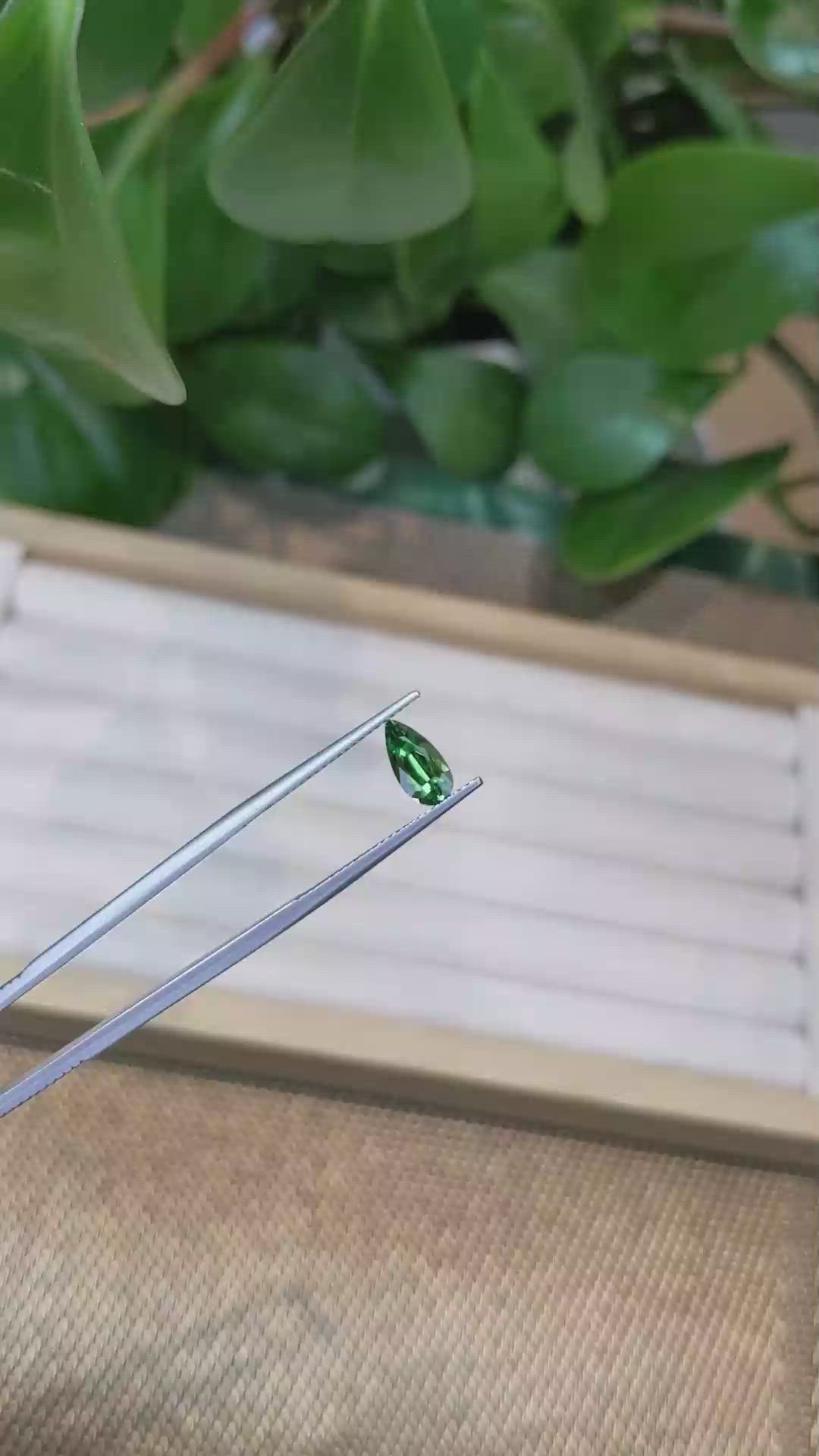1.08 Ct. Tsavorite Garnet from Tanzania Size Video