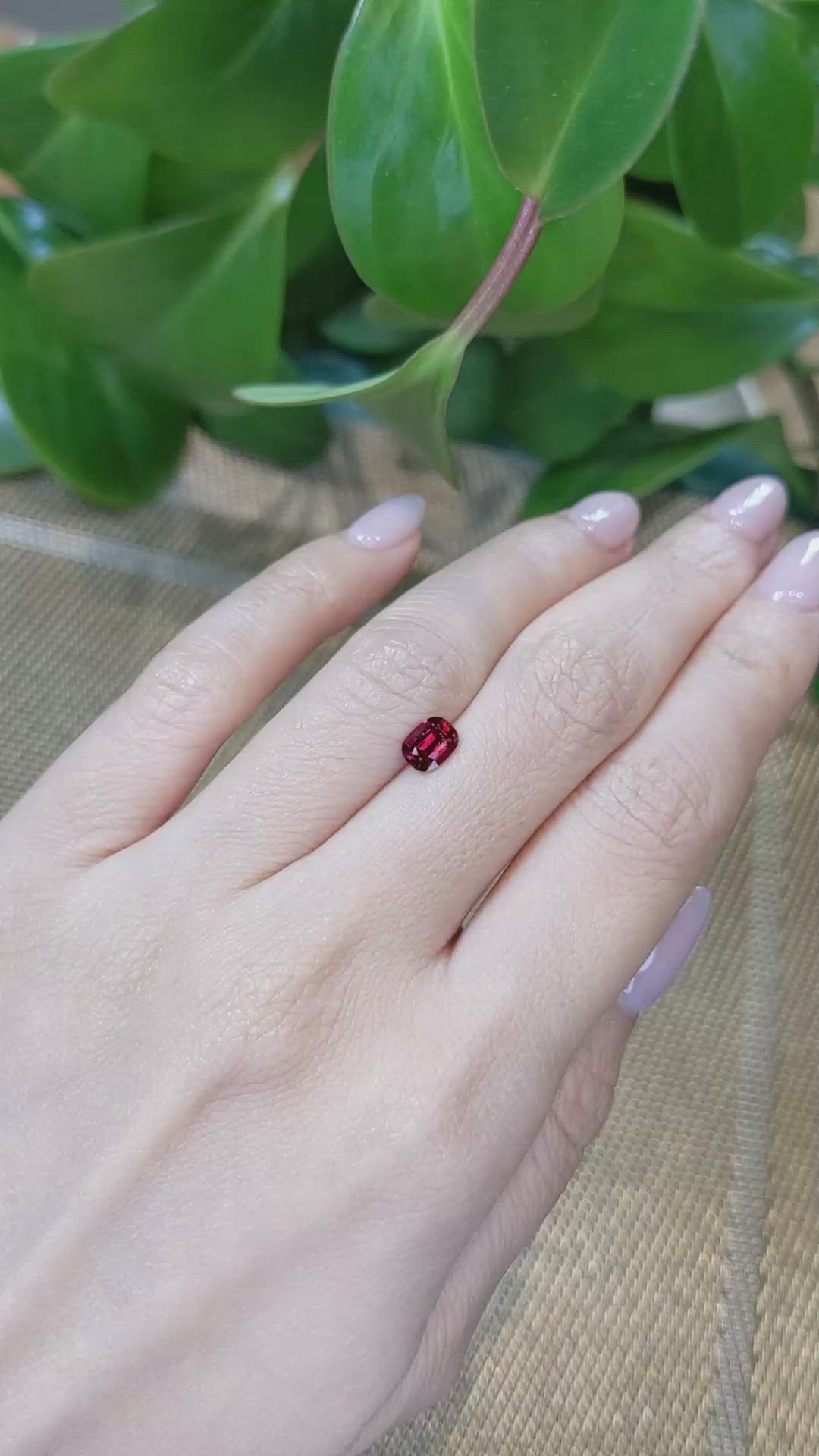 0.88 Ct. Garnet from Ceylon (Sri Lanka) Size Video