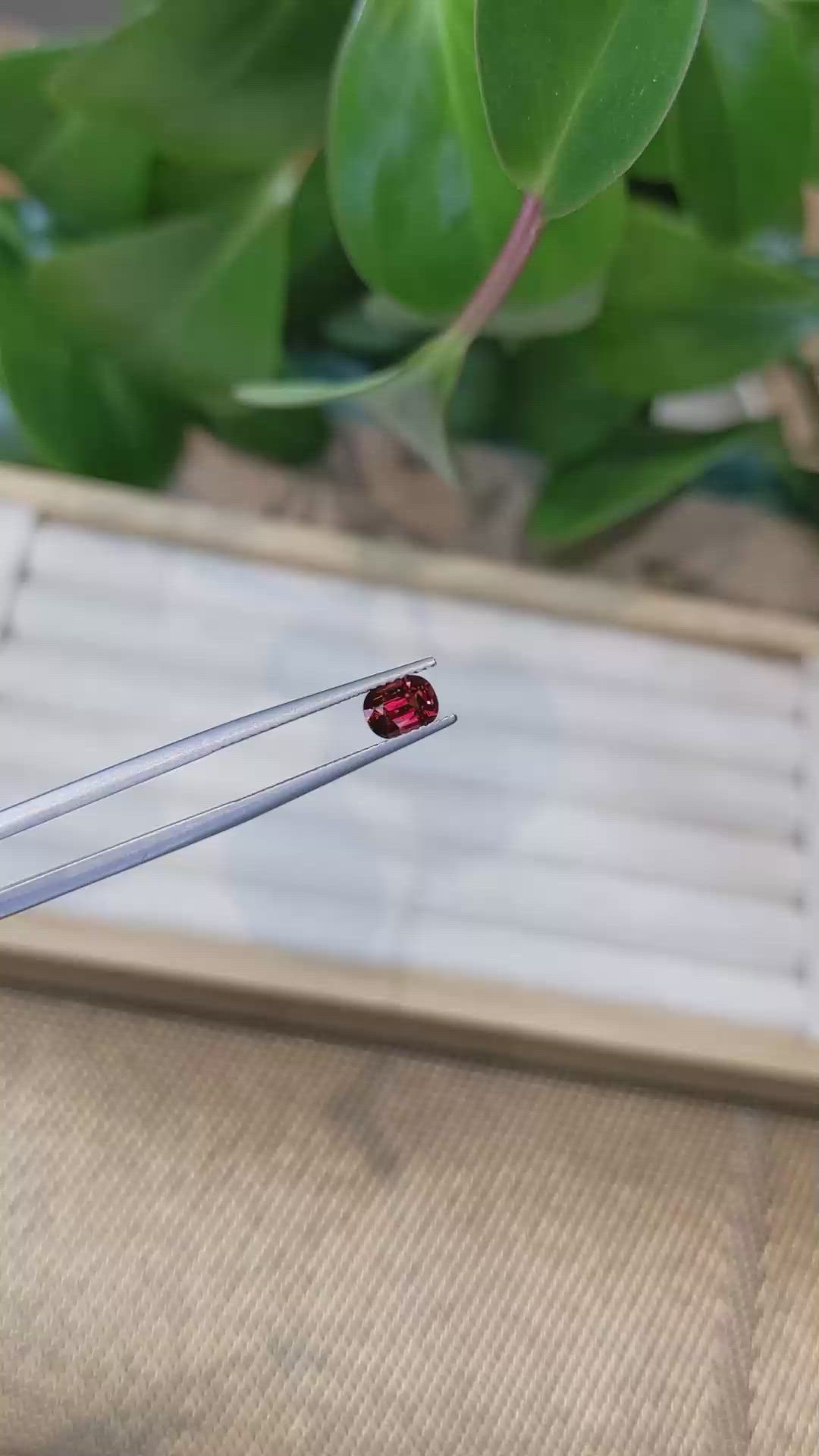 0.88 Ct. Garnet from Ceylon (Sri Lanka) Size Video