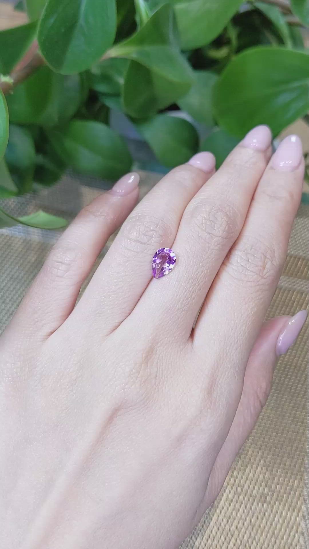 1.17 Ct. Amethyst from Brazil Size Video