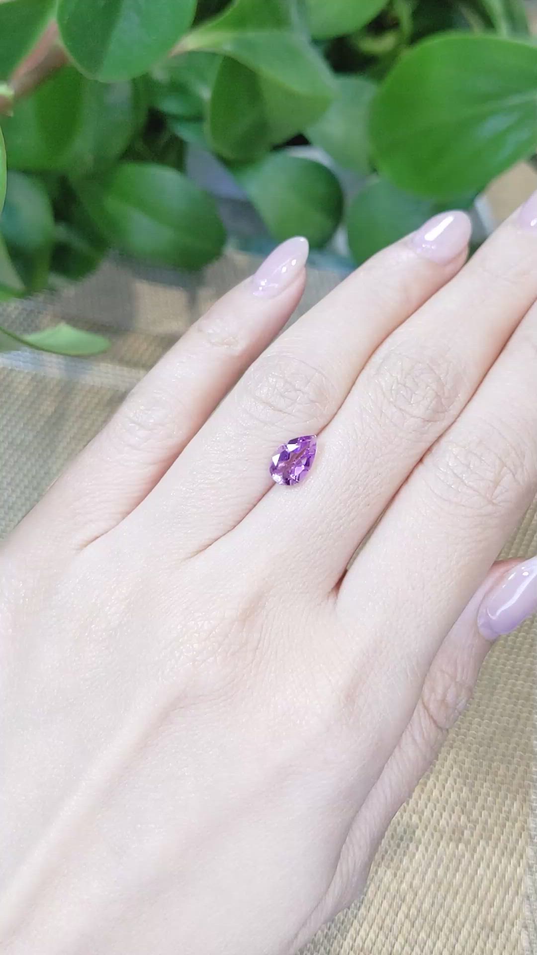 1.14 Ct. Amethyst from Brazil Size Video