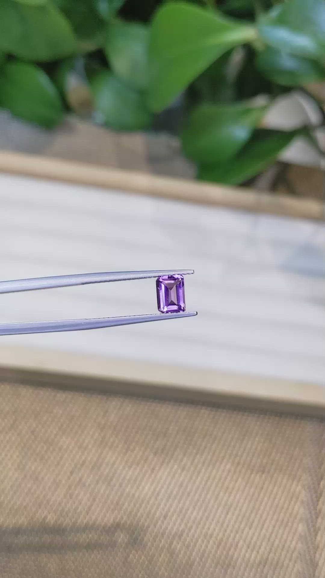 0.96 Ct. Amethyst from Brazil Size Video