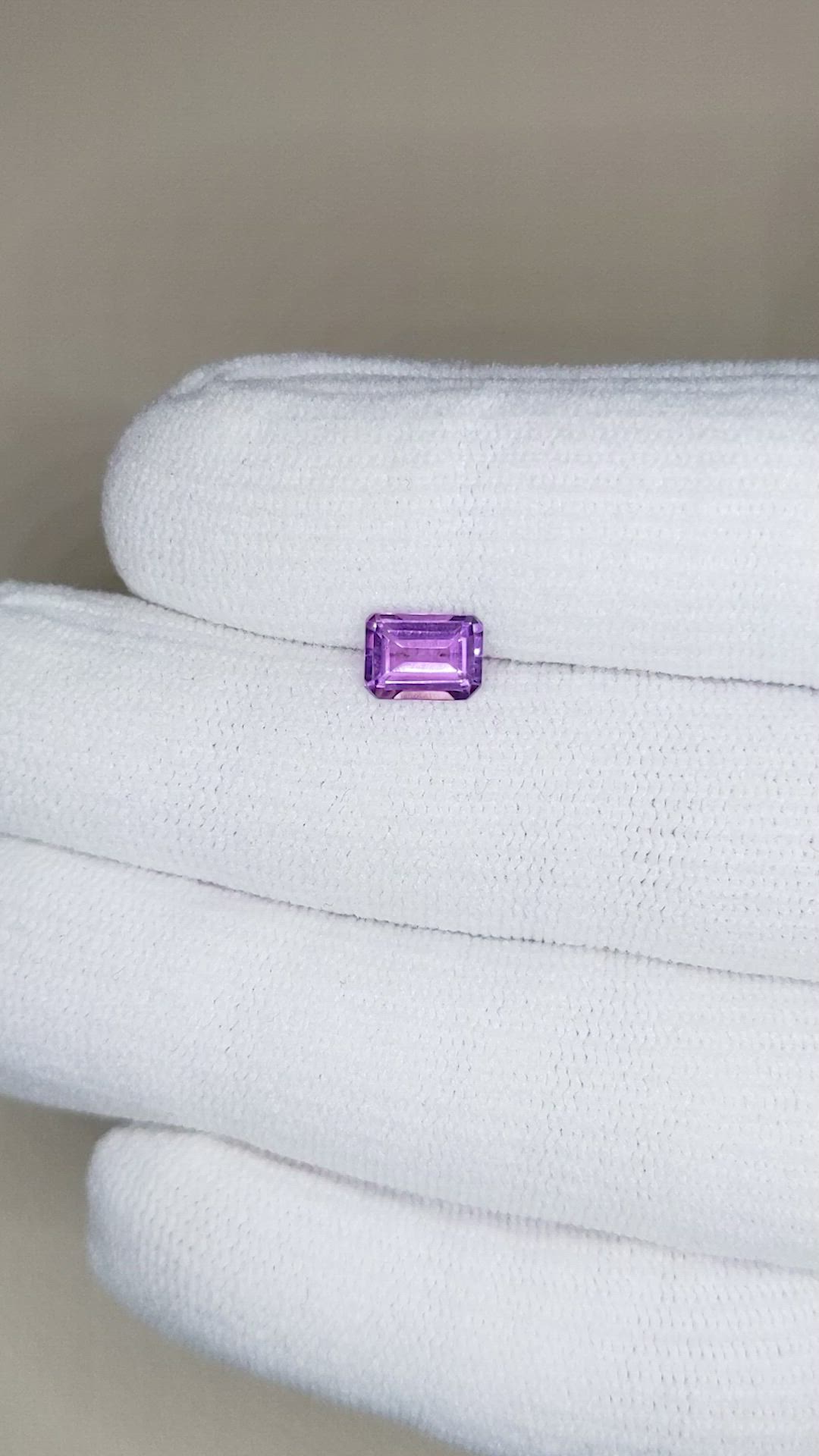 0.96 Ct. Amethyst from Brazil Size Video
