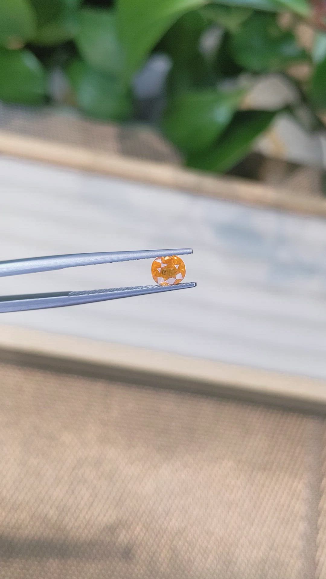 0.88 Ct. Spessartite Garnet from Nigeria Size Video