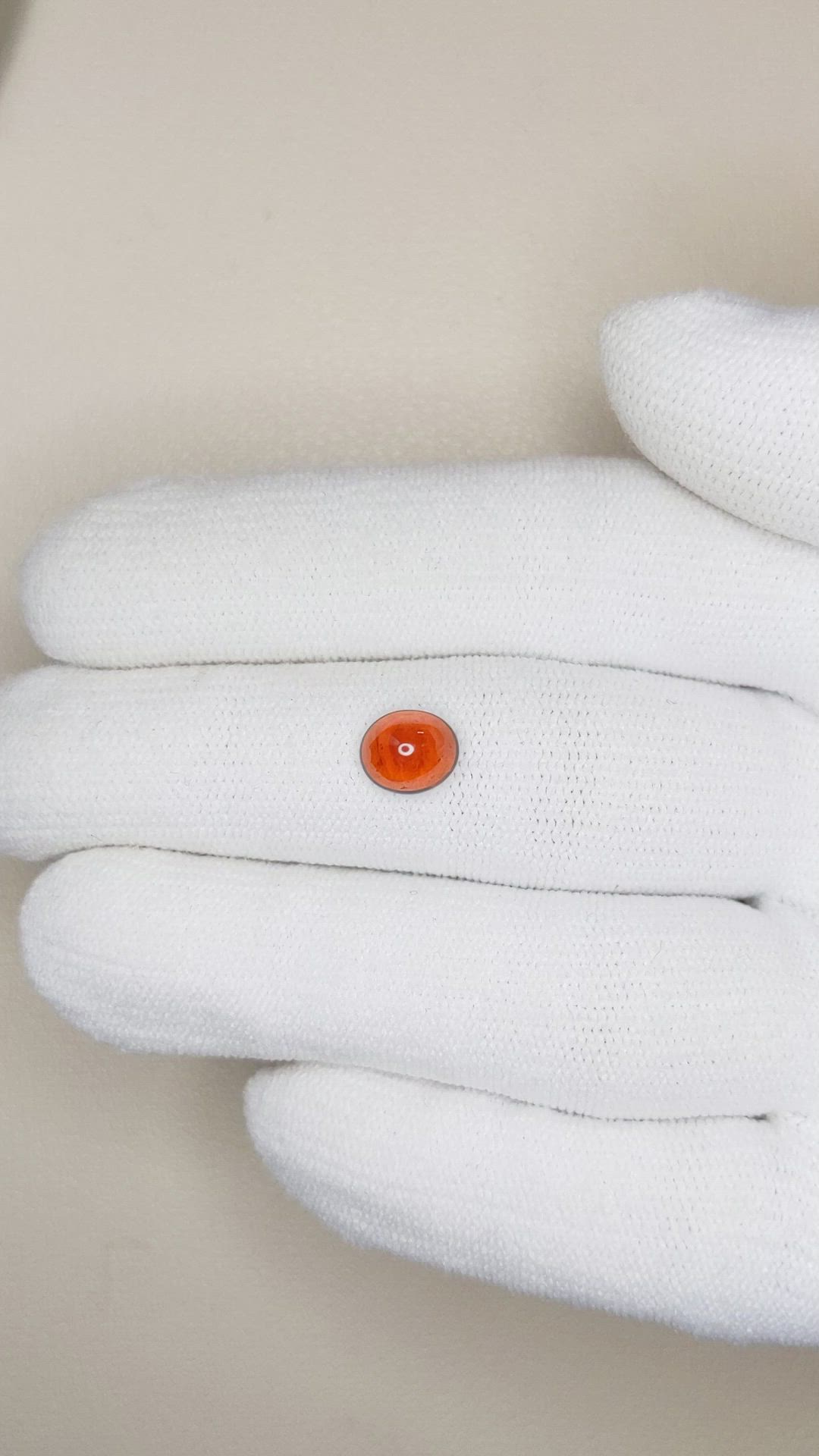 1.45 Ct. Cabochon Spessartite Garnet from Nigeria Size Video