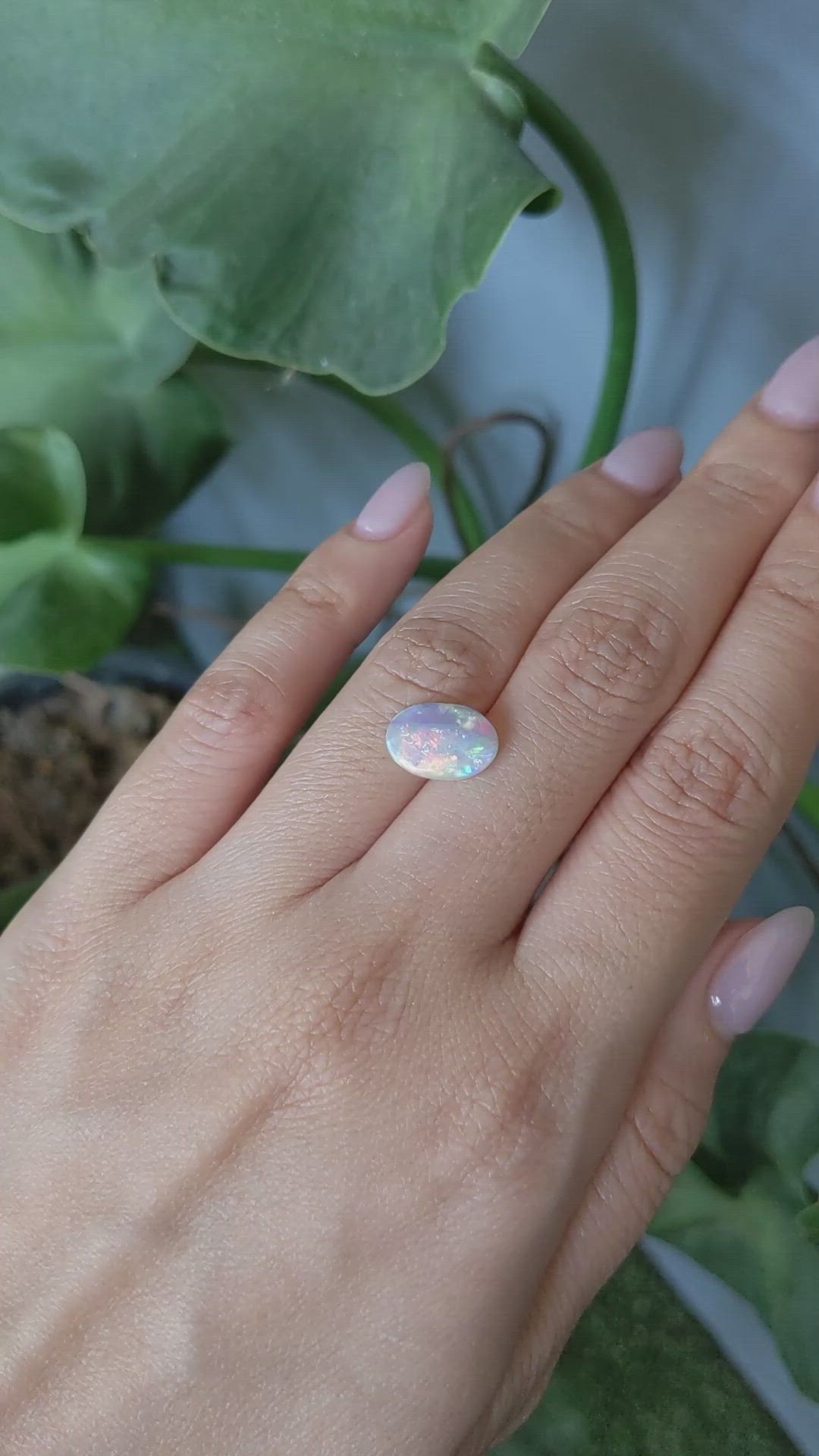 1.75 Ct. Cabochon Crystal/Jelly Opal from Australia Size Video