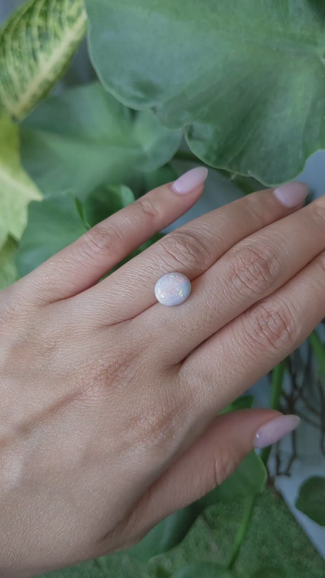 2.39 Ct. White Opal from Australia Size Video