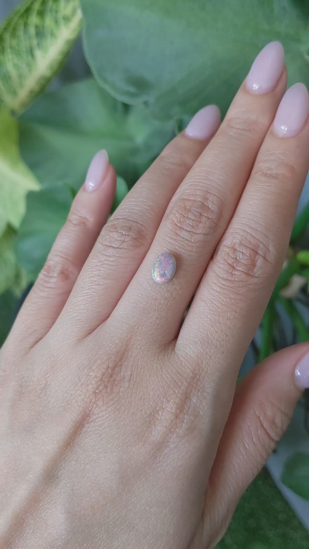 0.72 Ct. Semi-Black Opal from Australia Size Video