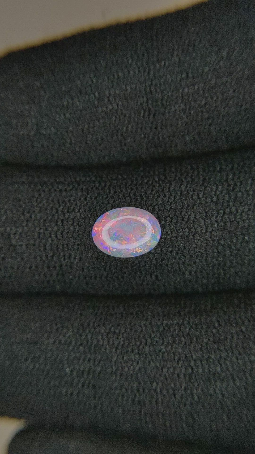 0.72 Ct. Semi-Black Opal from Australia Size Video