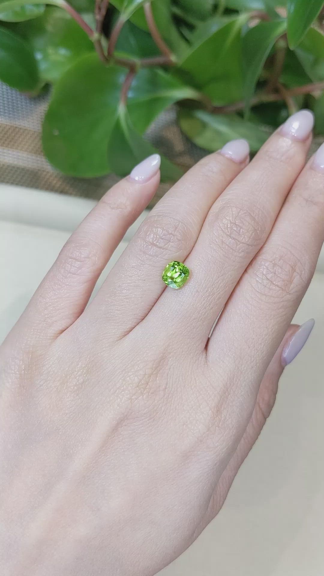 1.61 Ct. Yellowish Green Peridot from Pakistan Size Video