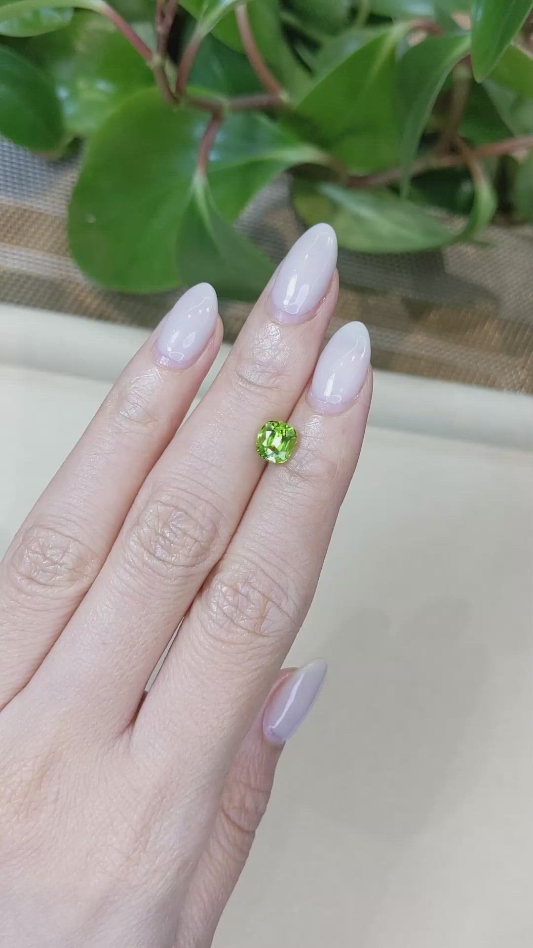 1.61 Ct. Yellowish Green Peridot from Pakistan Size Video