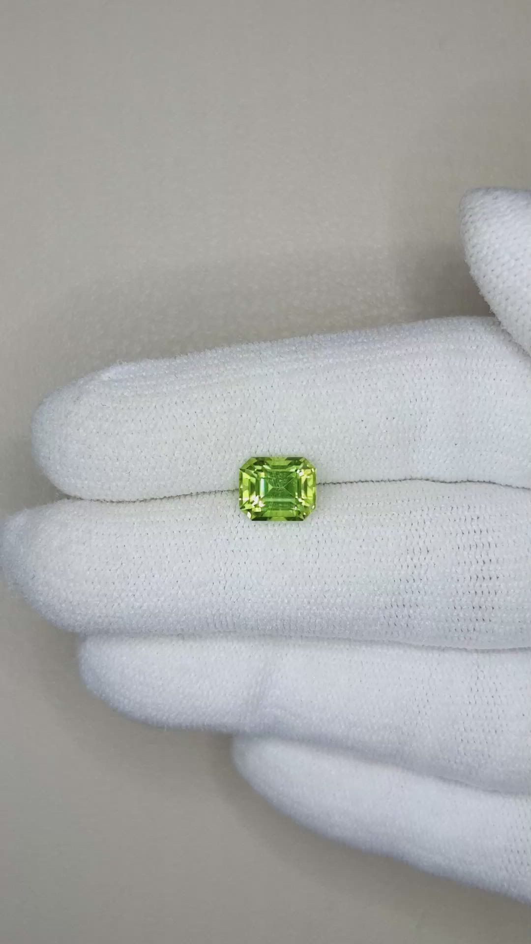 1.83 Ct. Yellowish Green Peridot from Pakistan Size Video