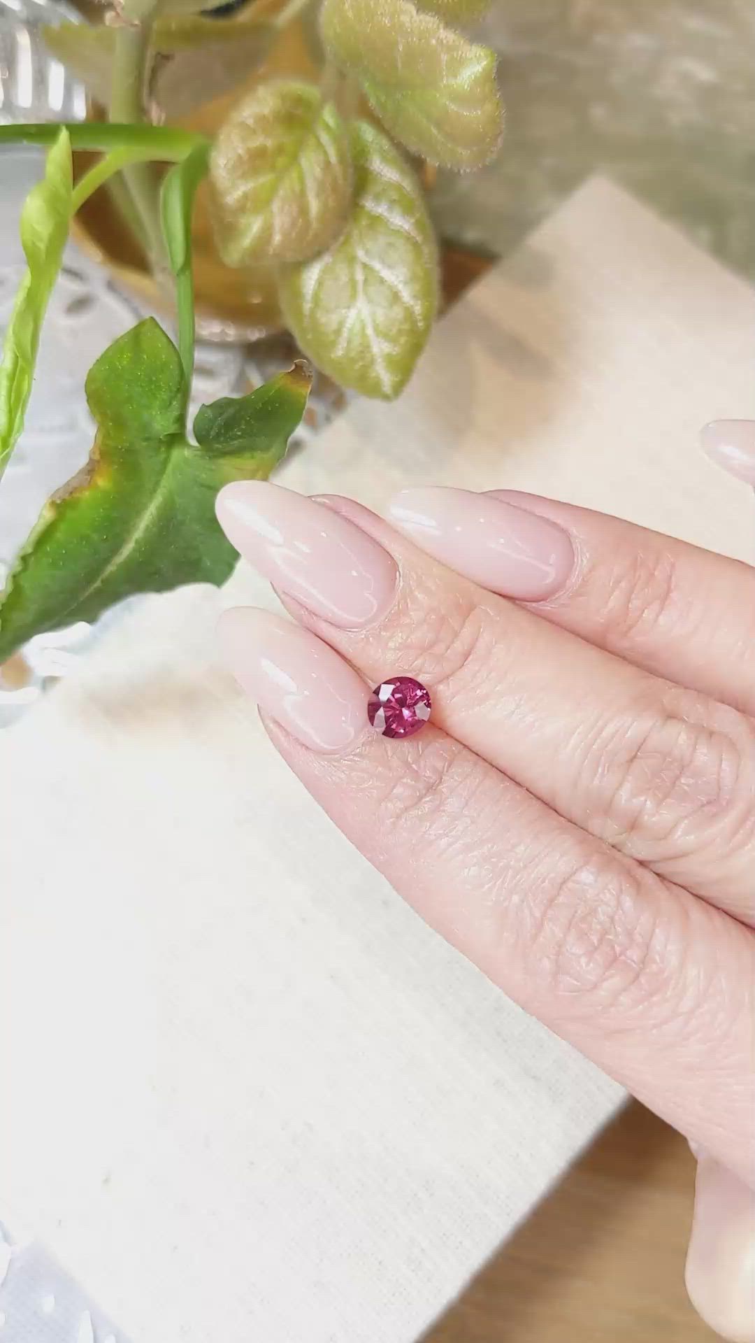 1.20 Ct. Rhodolite Garnet from Madagascar Size Video