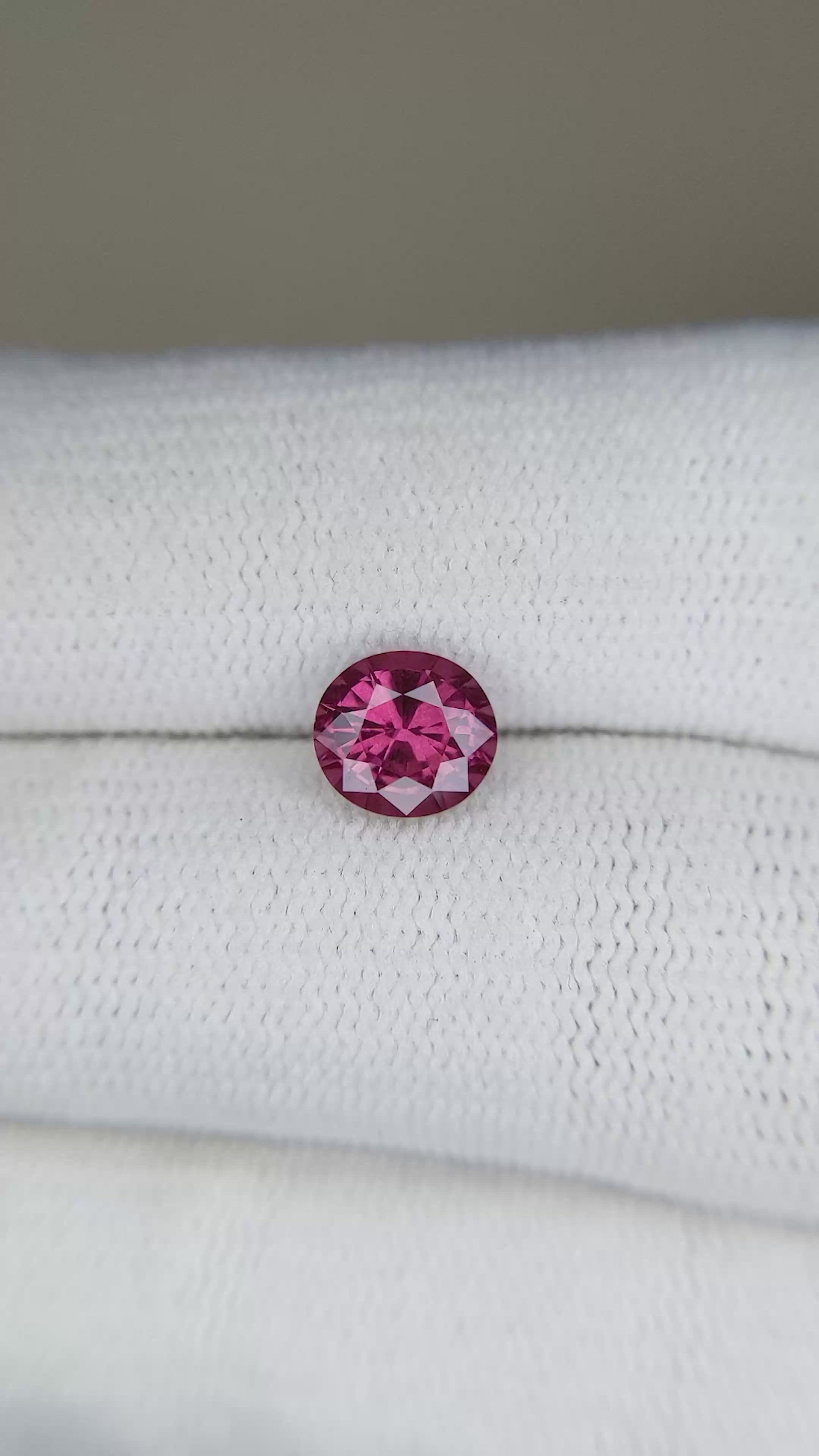 1.20 Ct. Rhodolite Garnet from Madagascar Size Video