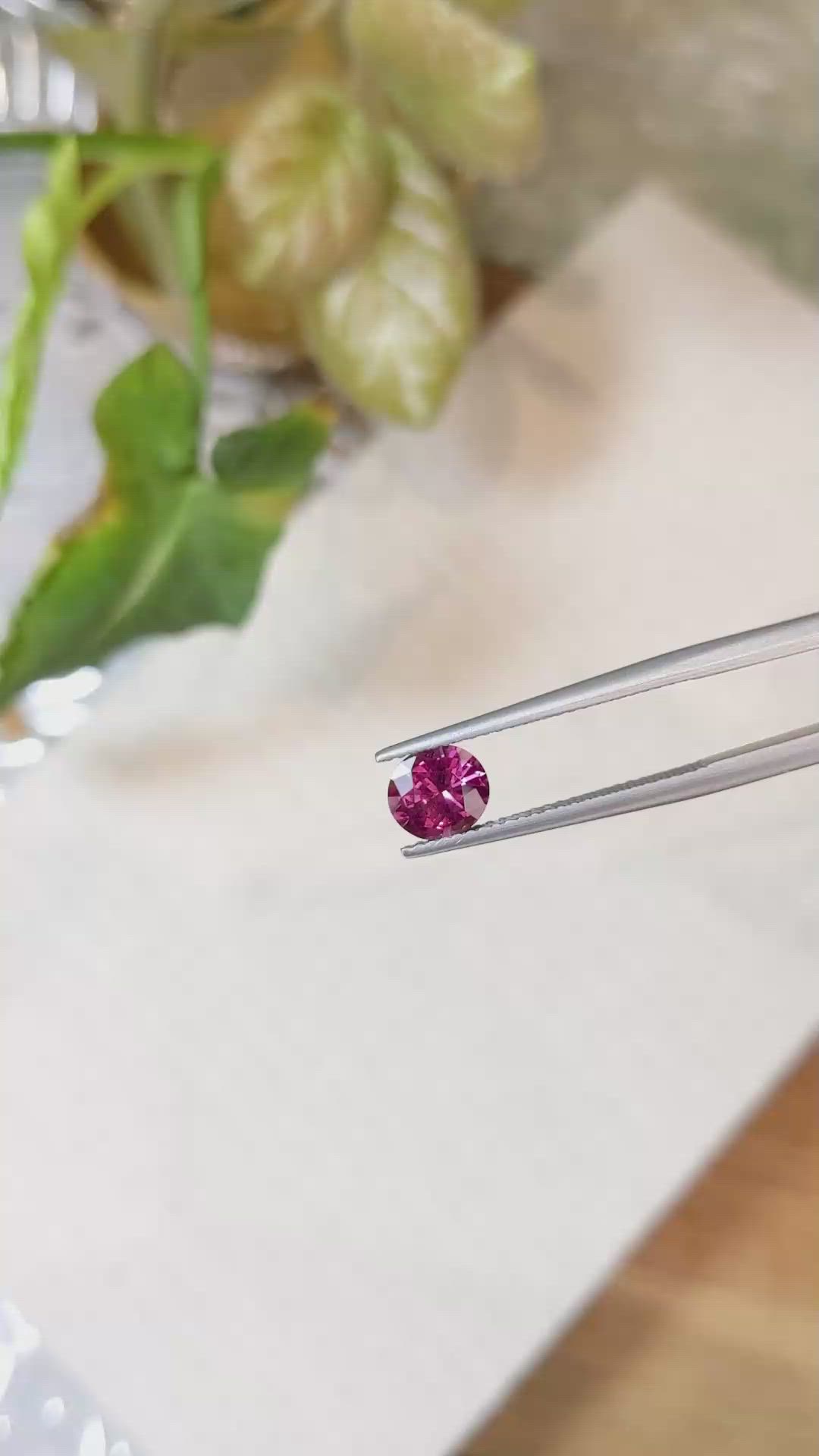 1.20 Ct. Rhodolite Garnet from Madagascar Size Video