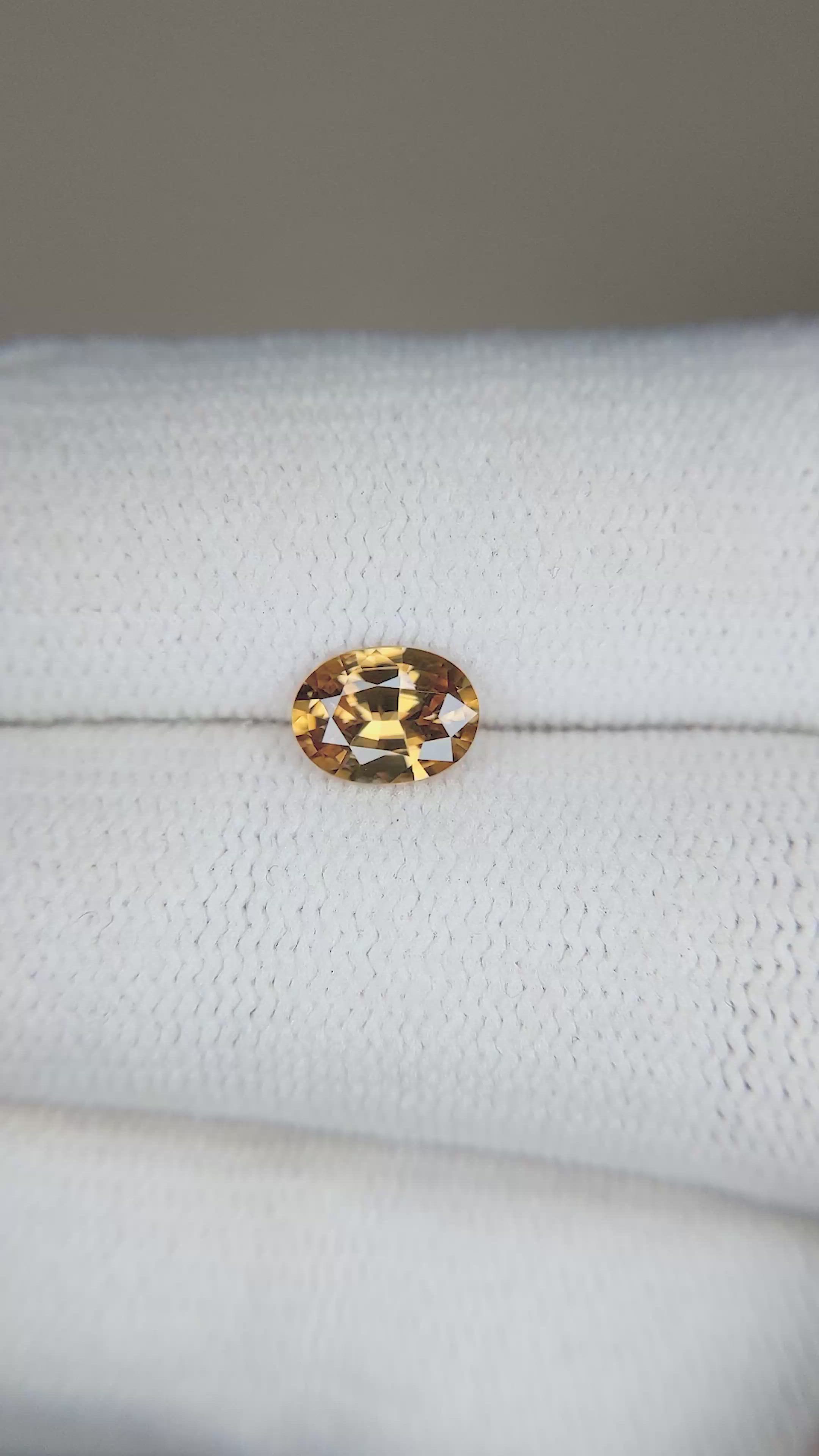 1.00 Ct. Zircon from Tanzania Size Video