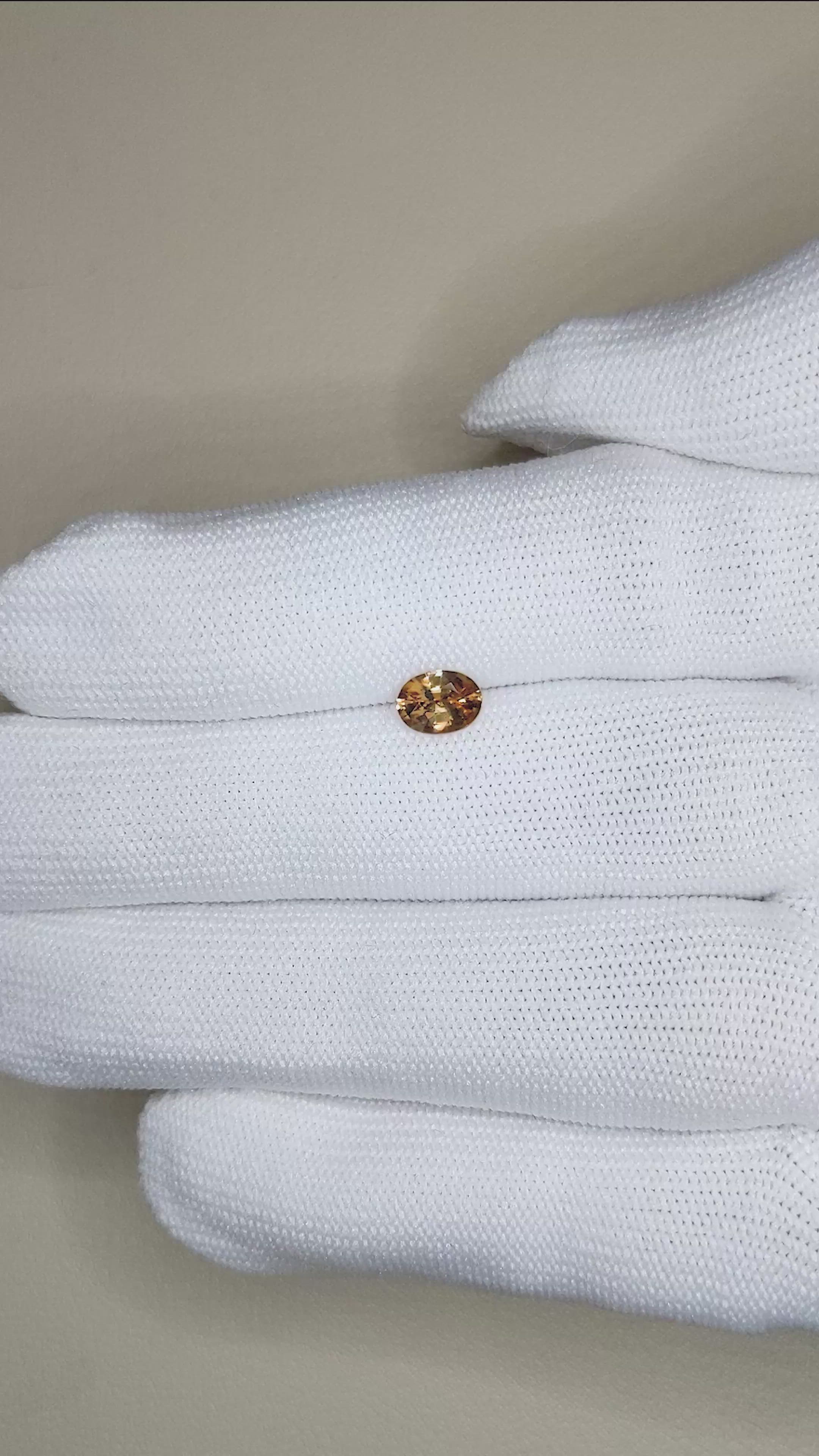 0.93 Ct. Zircon from Tanzania Size Video