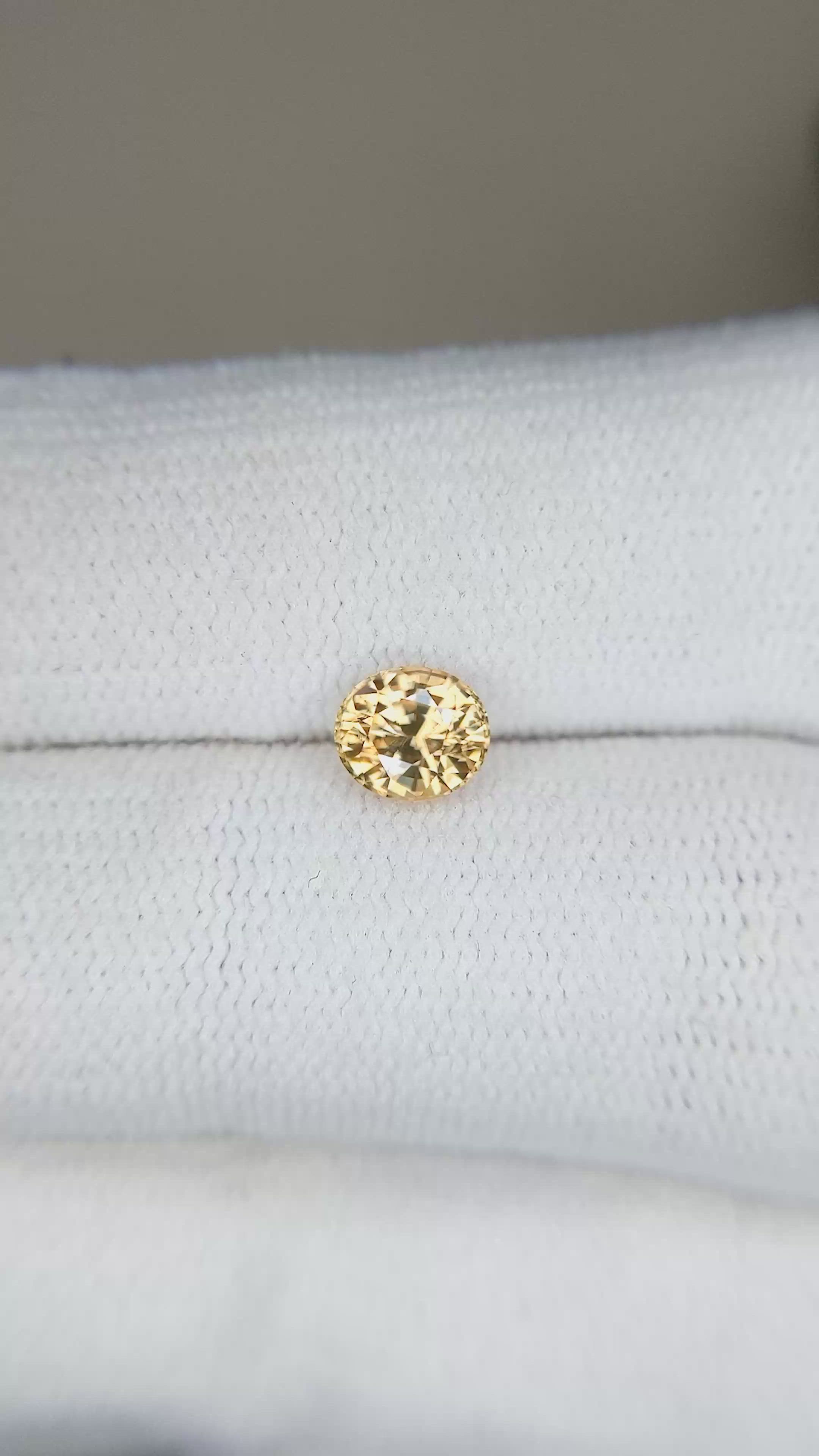 1.00 Ct. Zircon from Tanzania Size Video