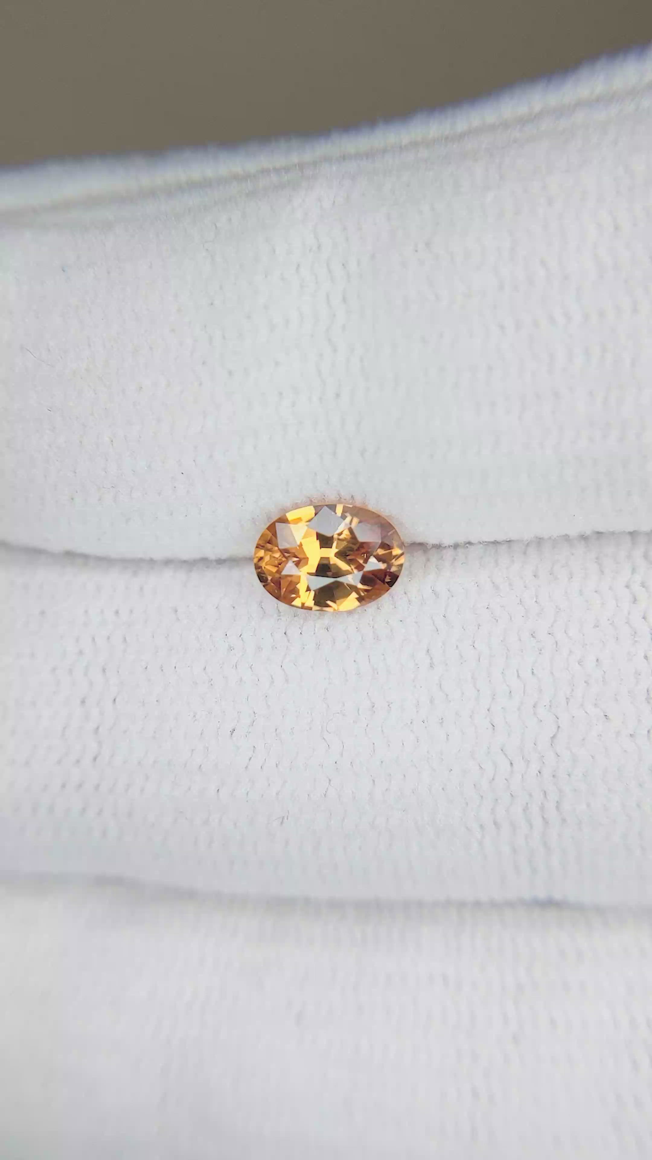 0.92 Ct. Zircon from Tanzania Size Video