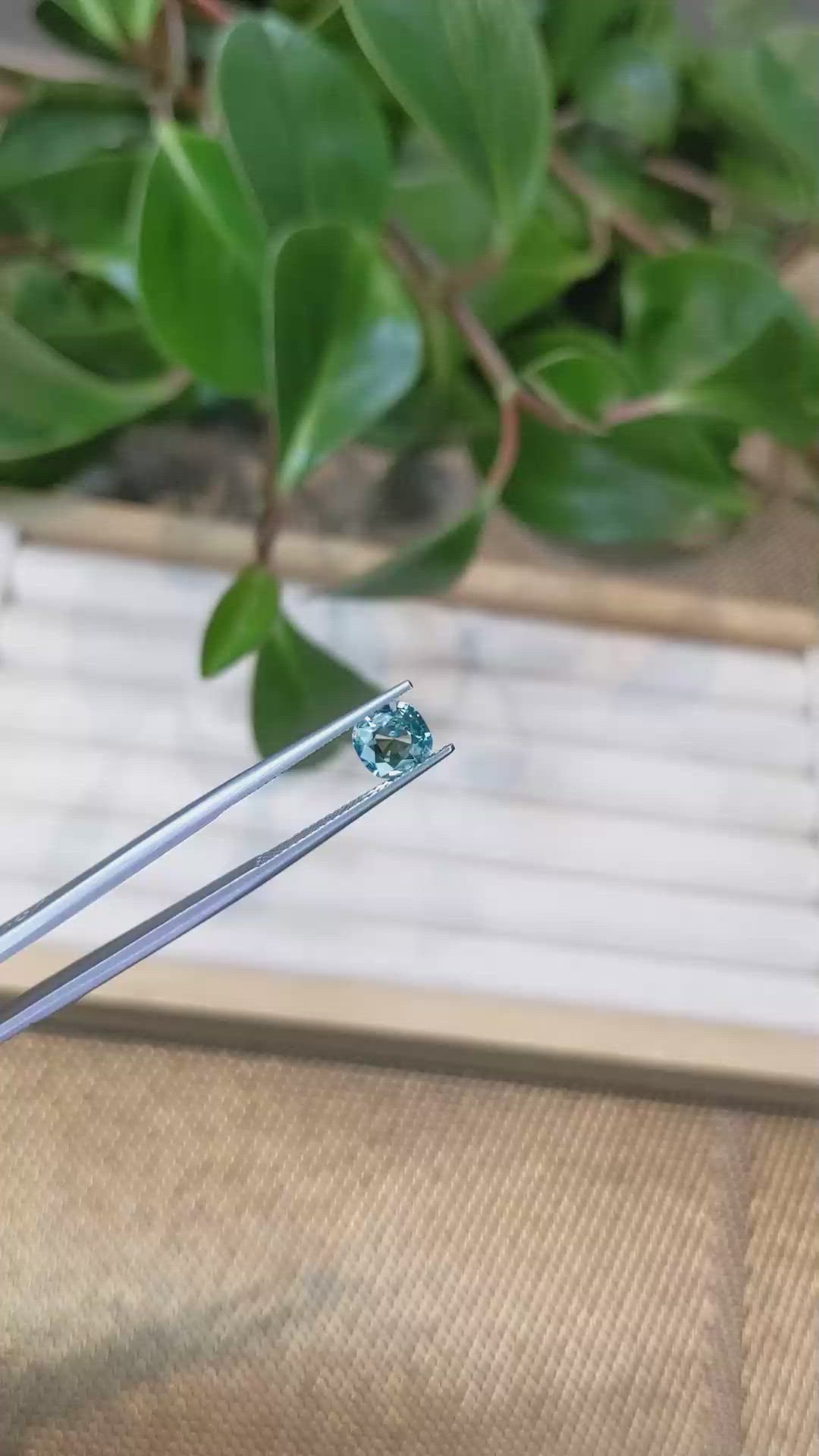 1.25 Ct. Zircon from Cambodia Size Video